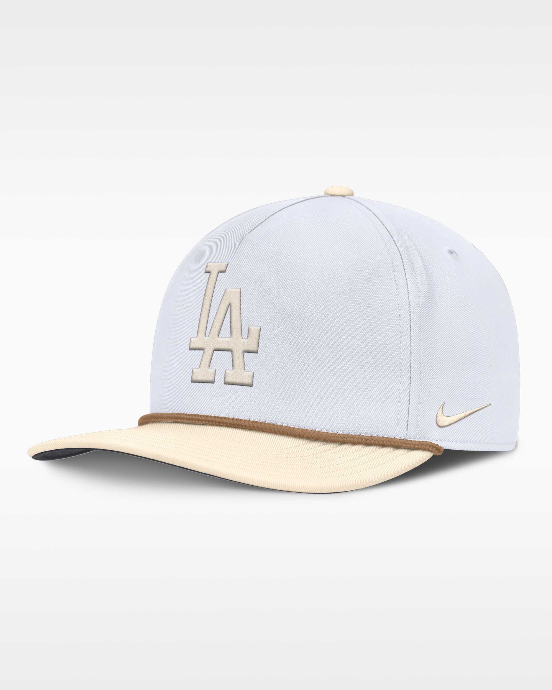 Gorra Nike AeroBill de la MLB ajustable para hombre Los Angeles Dodgers Pro - Blanco