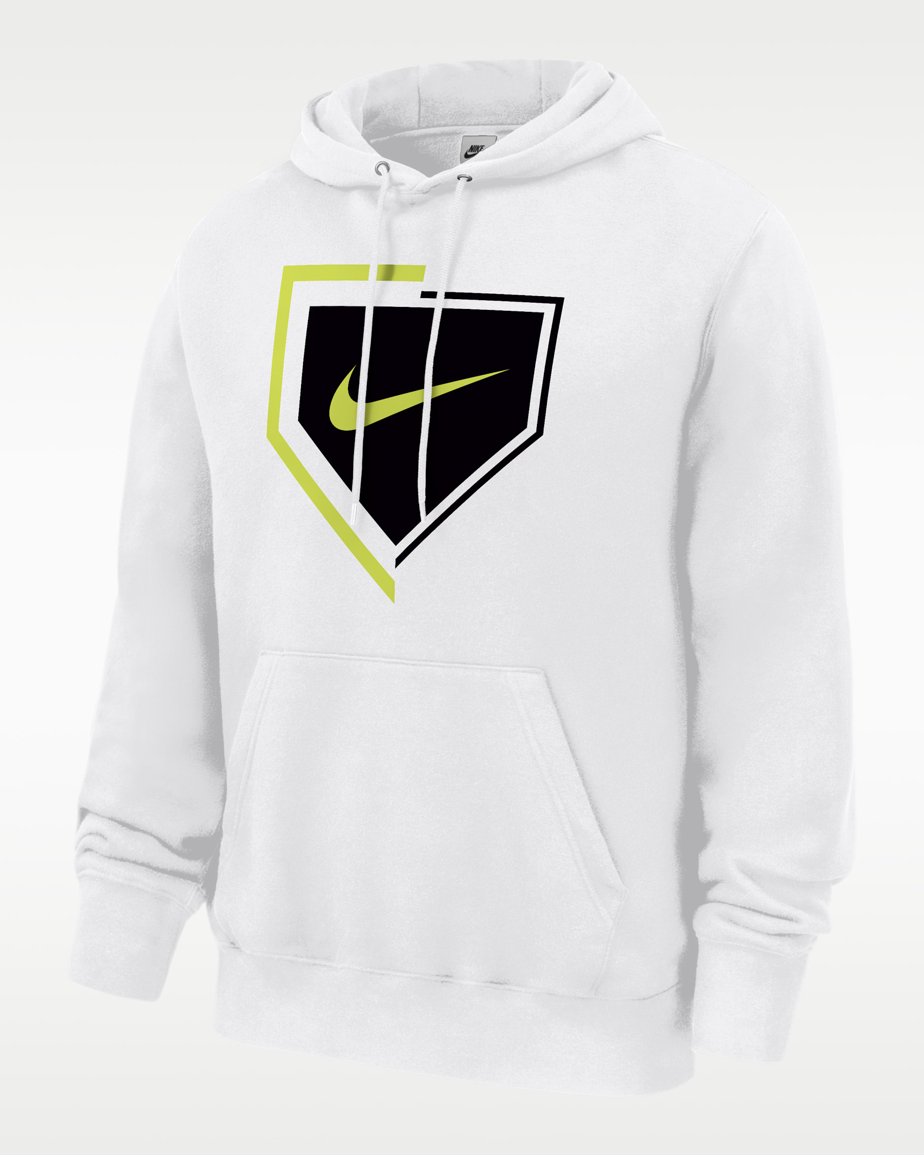 Nike Club Men's Baseball Pullover Fleece Hoodie - White
