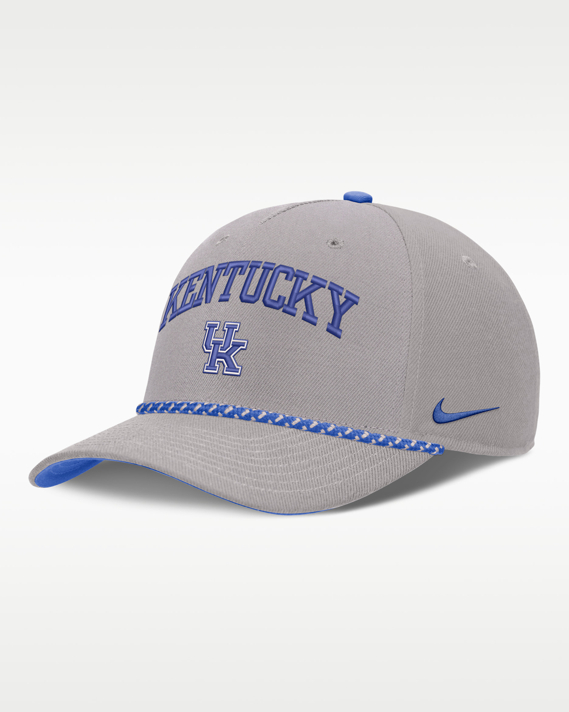 Kentucky Primetime Rise Rope Men's Nike College Adjustable Hat - Grey
