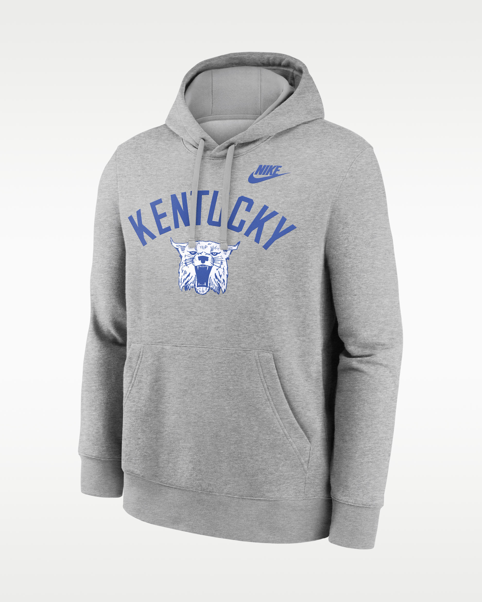 Sudadera con gorro sin cierre universitaria Nike para hombre Kentucky Legacy Arch Club - Gris jaspeado
