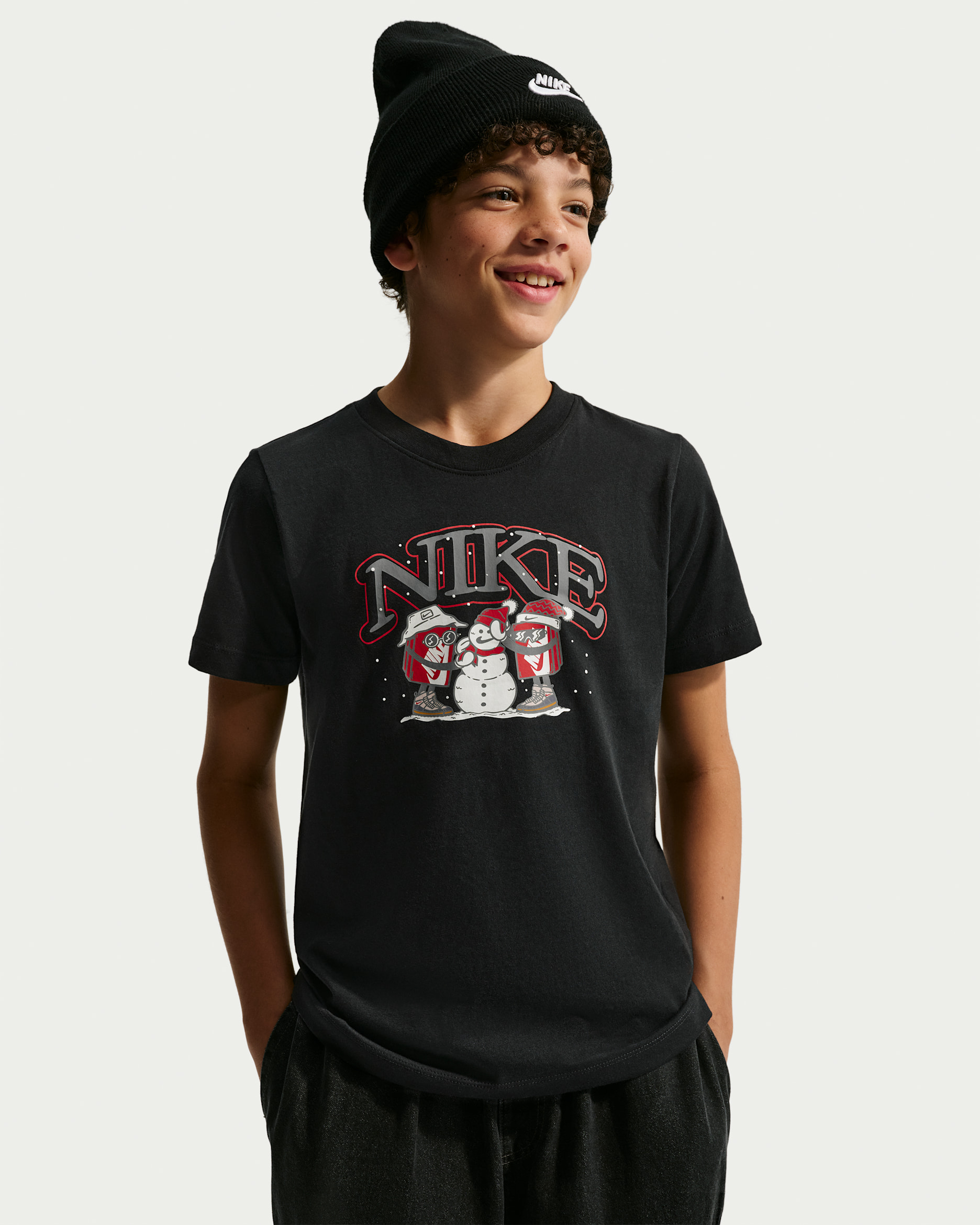 Nike Sportswear T-skjorte til store barn - Svart