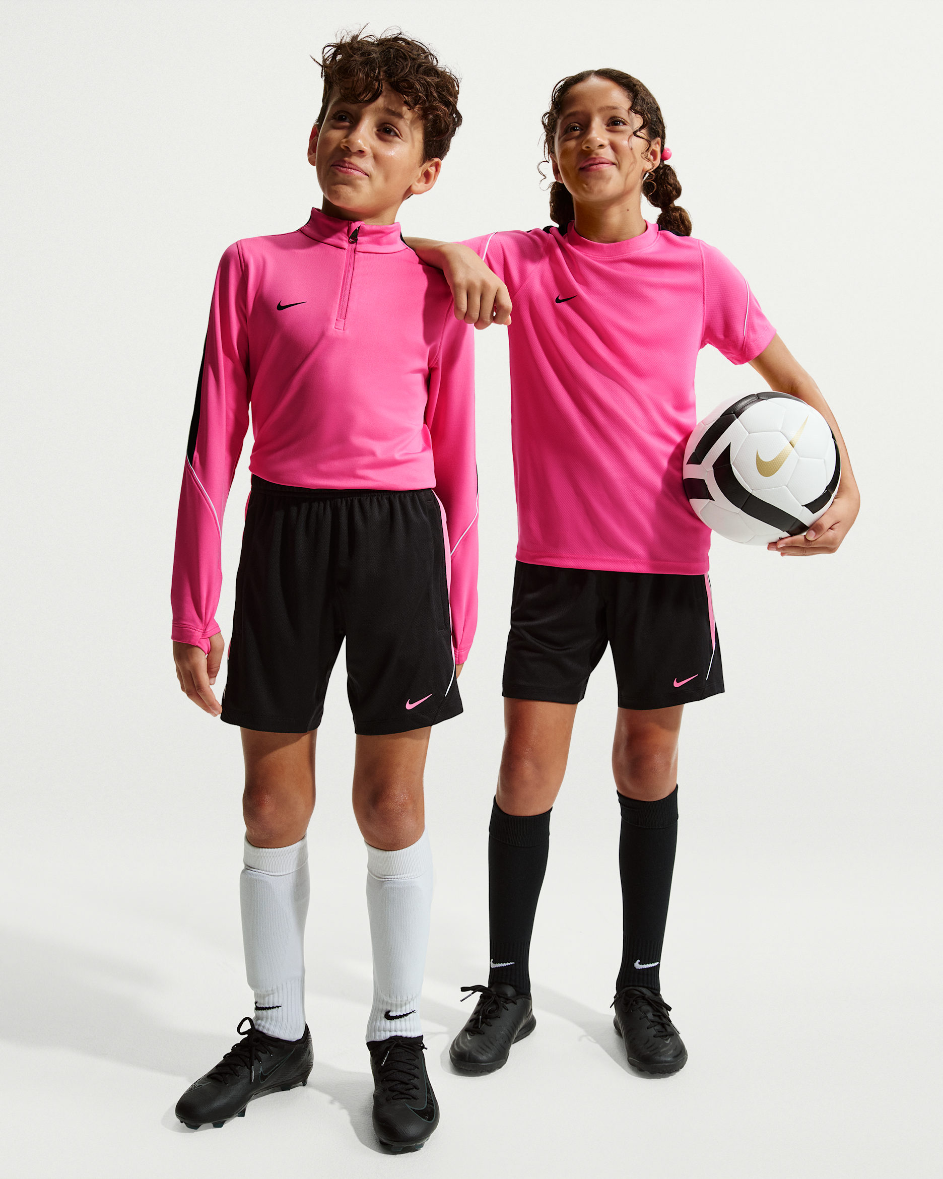 Shorts da calcio Dri-FIT Nike Strike – Ragazzo/a - Nero/Pinksicle/Pinksicle/Pinksicle