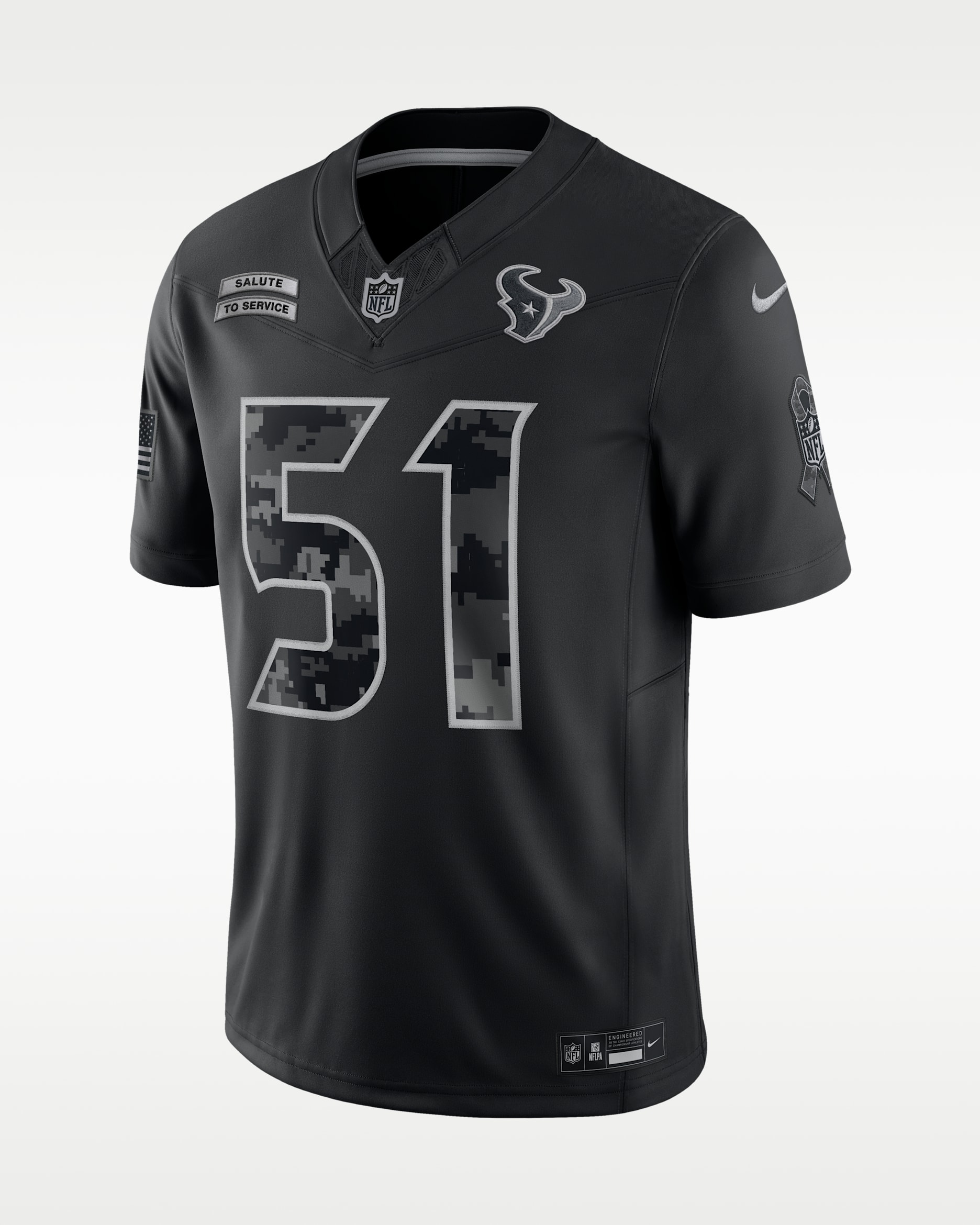 Will Anderson Jr. Houston Texans Salute to Service Men's Nike Dri-FIT NFL Limited Jersey - Black