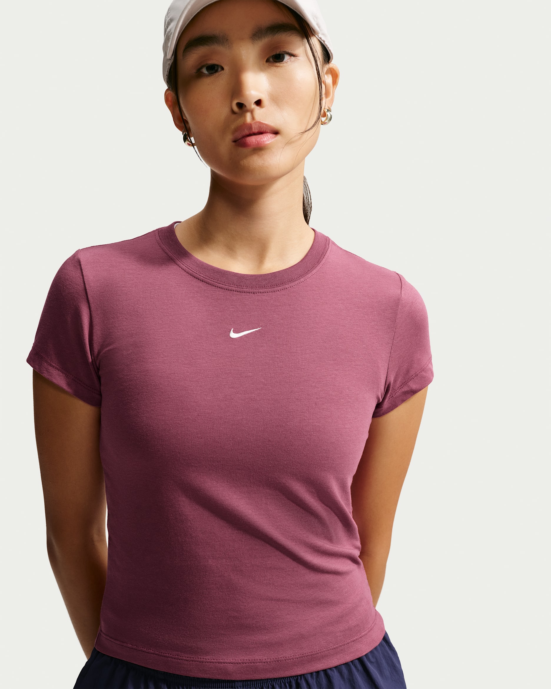 Nike Sportswear Chill Knit Women's T-Shirt - Pink Smoke/Sail