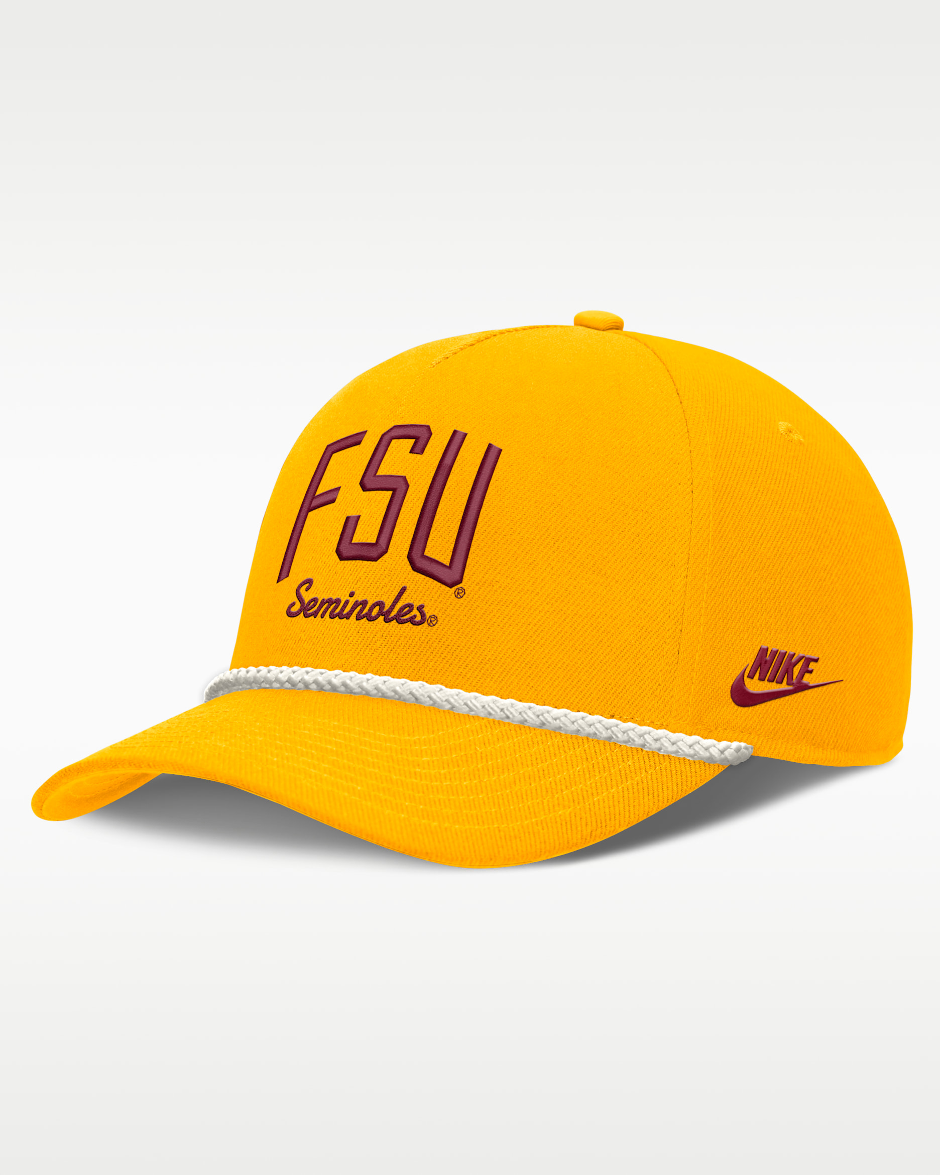 Florida State Legacy Letter Rise Men's Nike Dri-FIT College A-Frame Adjustable Hat - Gold