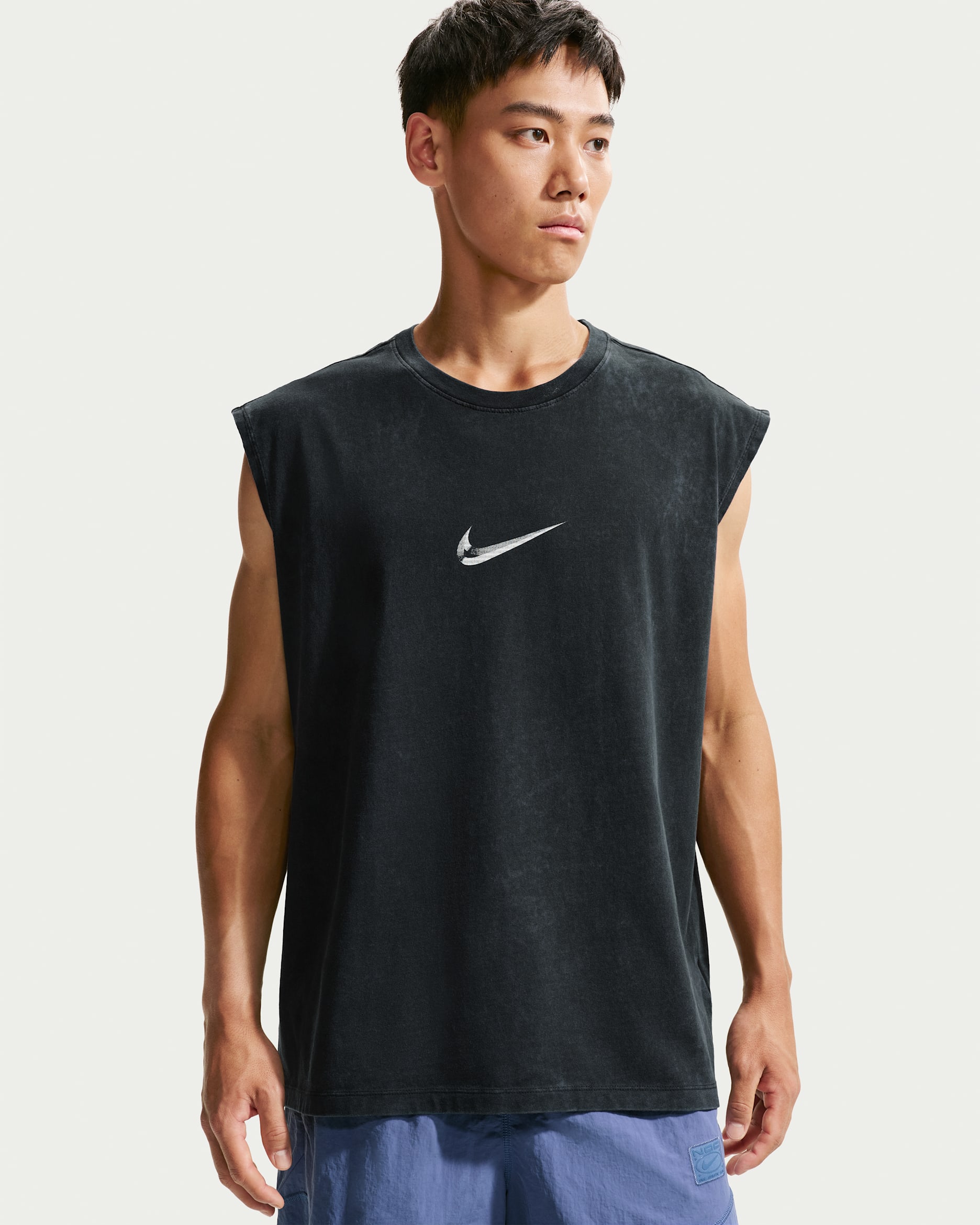 Nike Men's Sleeveless T-Shirt - Black/White
