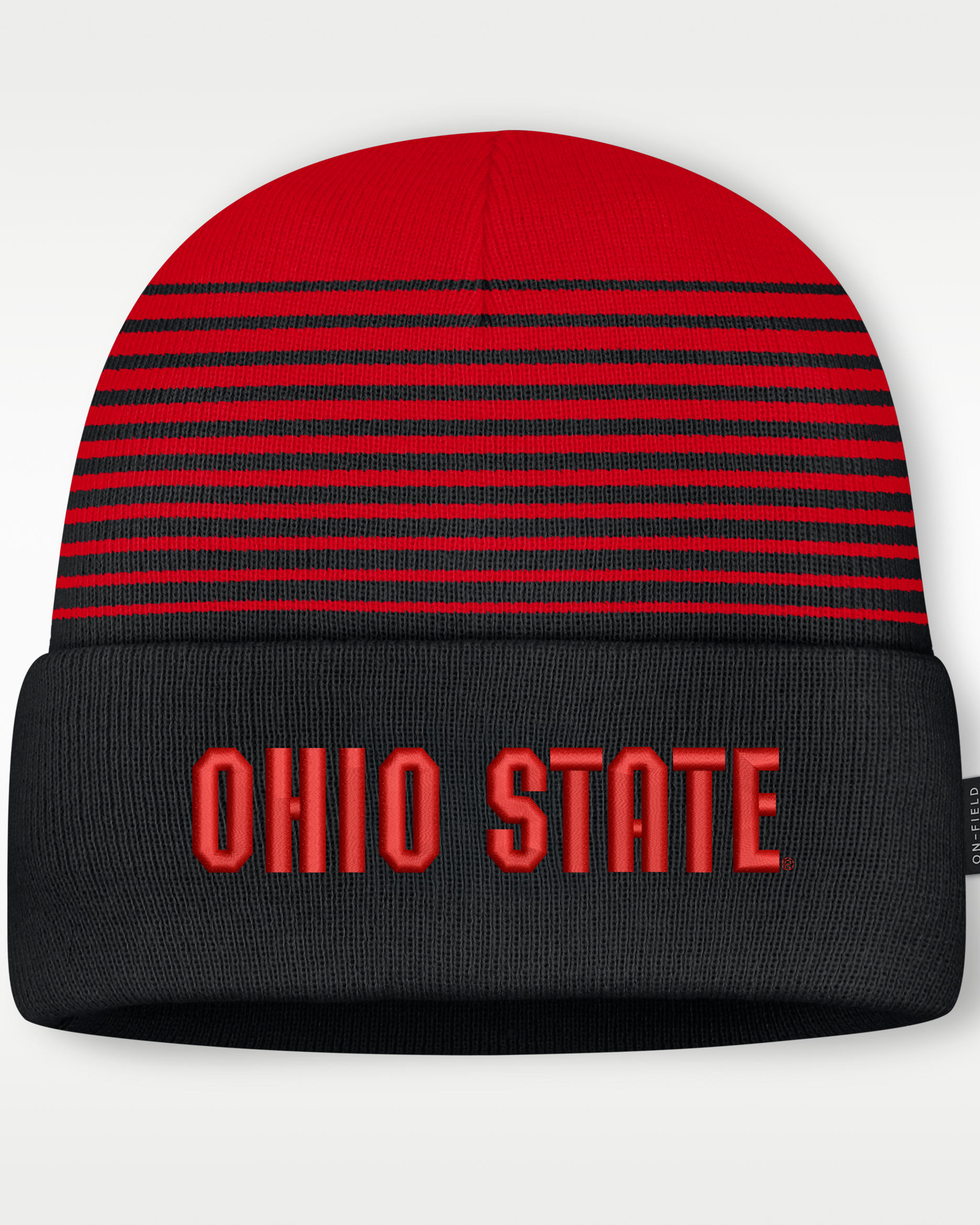 Ohio State Sideline Utility Men's Nike College Cuffed Beanie - University Red/Black