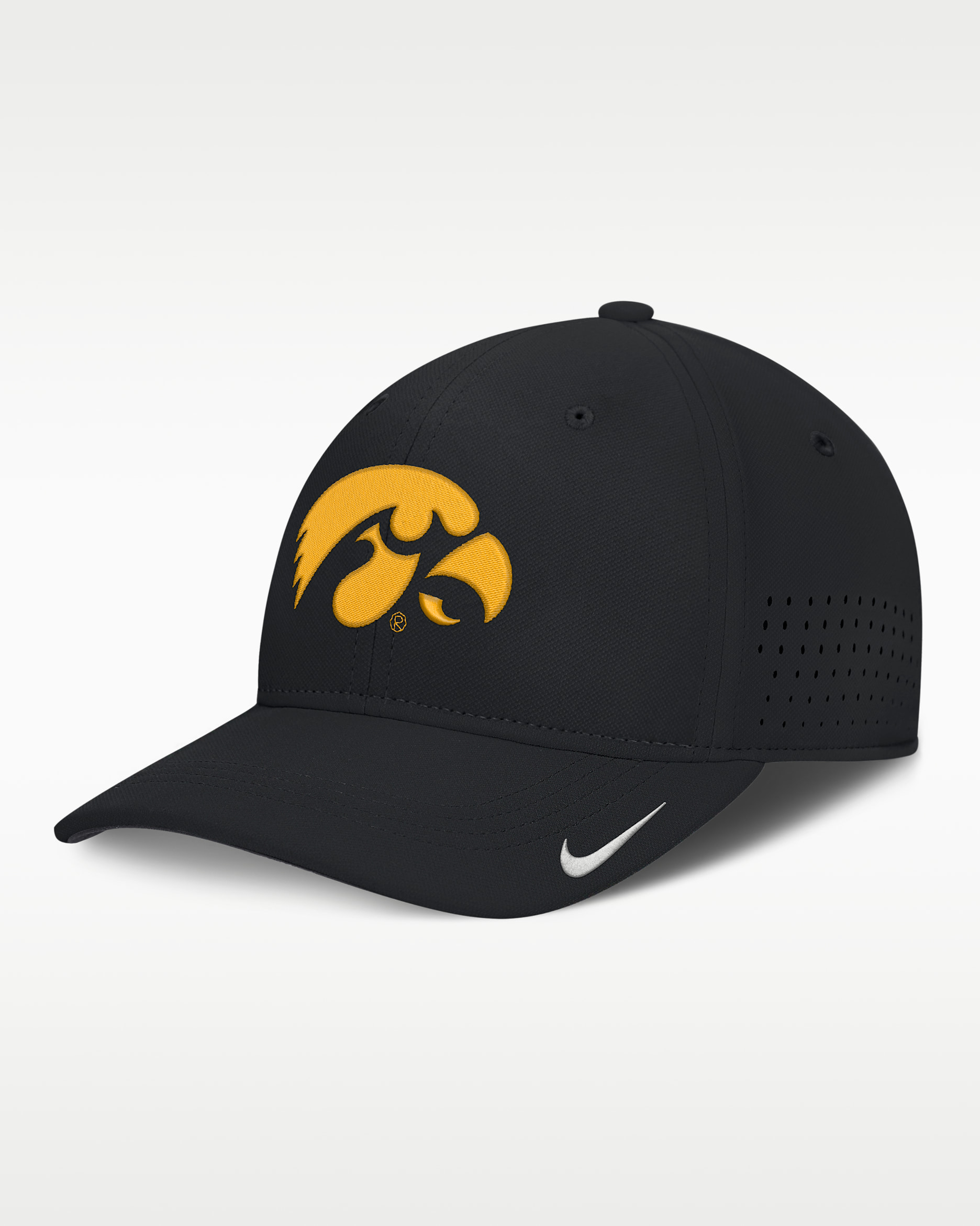 Iowa Sideline Practice Men's Nike Dri-FIT College Hat - Black