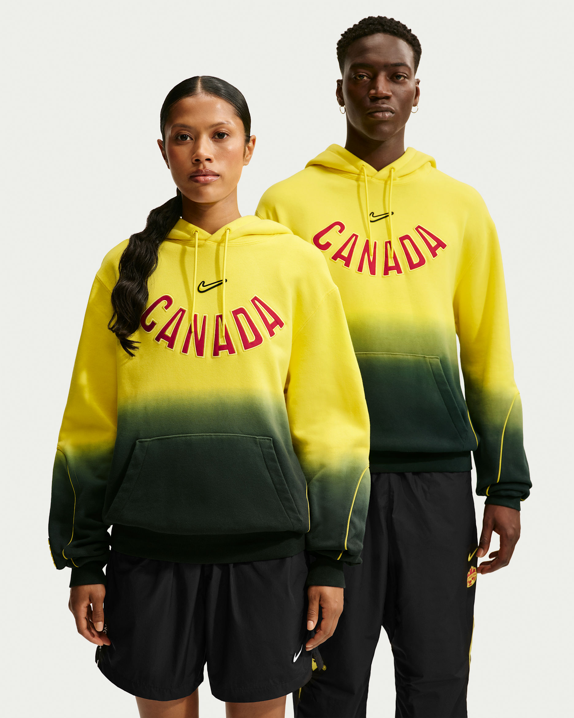 Sweat à capuche CS Canada x NOCTA pour homme - Sonic Yellow/Noir/Gym Red