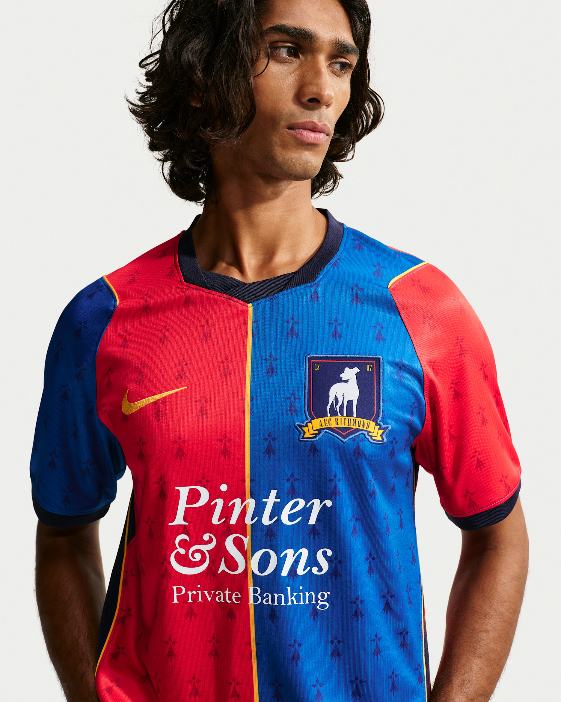 AFC Richmond 2026 Stadium Home Nike Dri-FIT Replika-Fußballtrikot (Herren) - Team Royal/University Red/Sundown