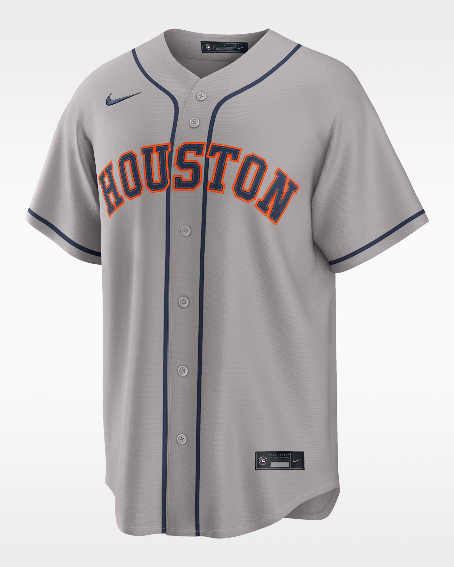 Jersey Nike de la MLB Replica para hombre Jose Altuve Houston Astros - Gris