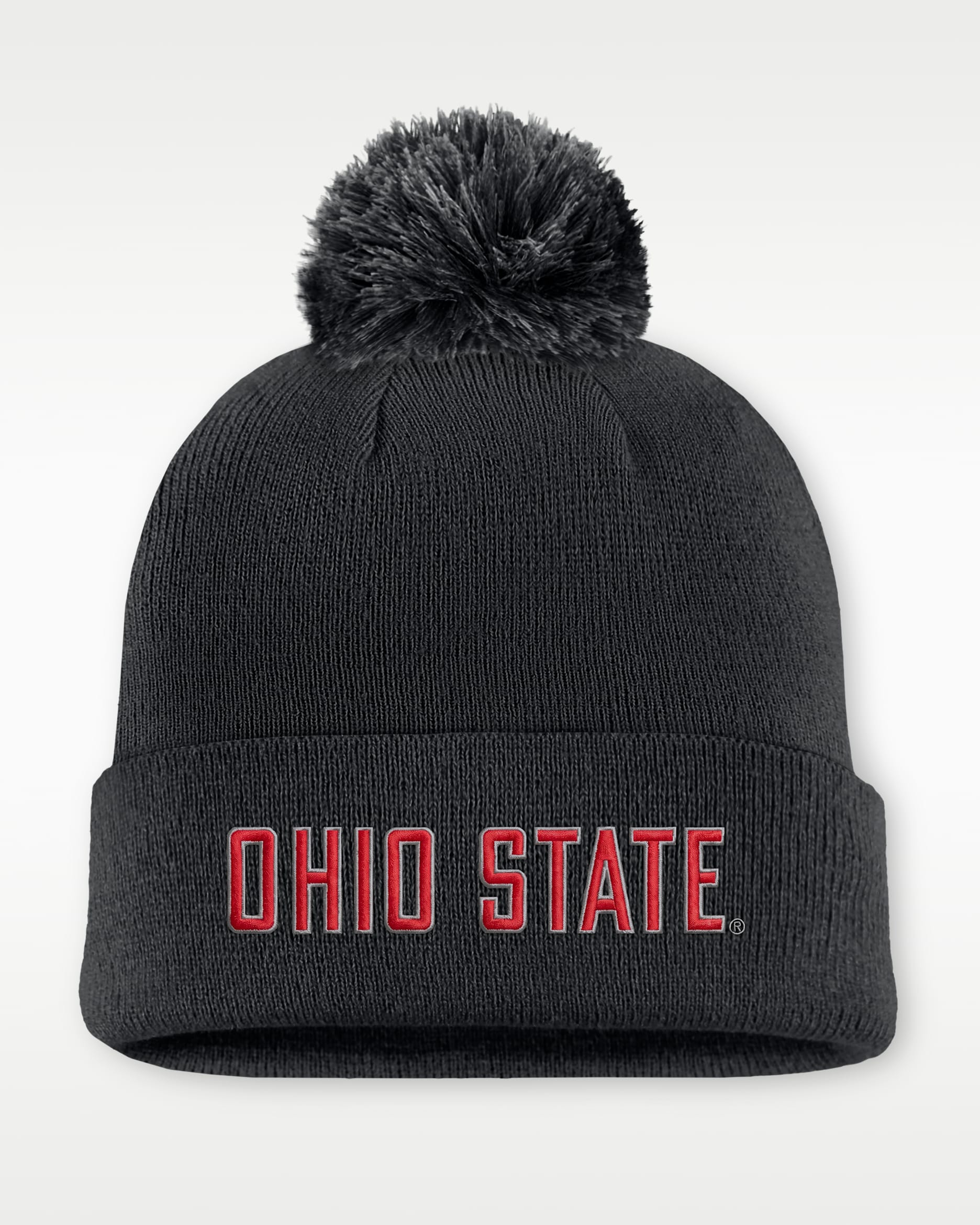 Gorro con dobladillo universitario Nike para hombre Ohio State Peak - Negro