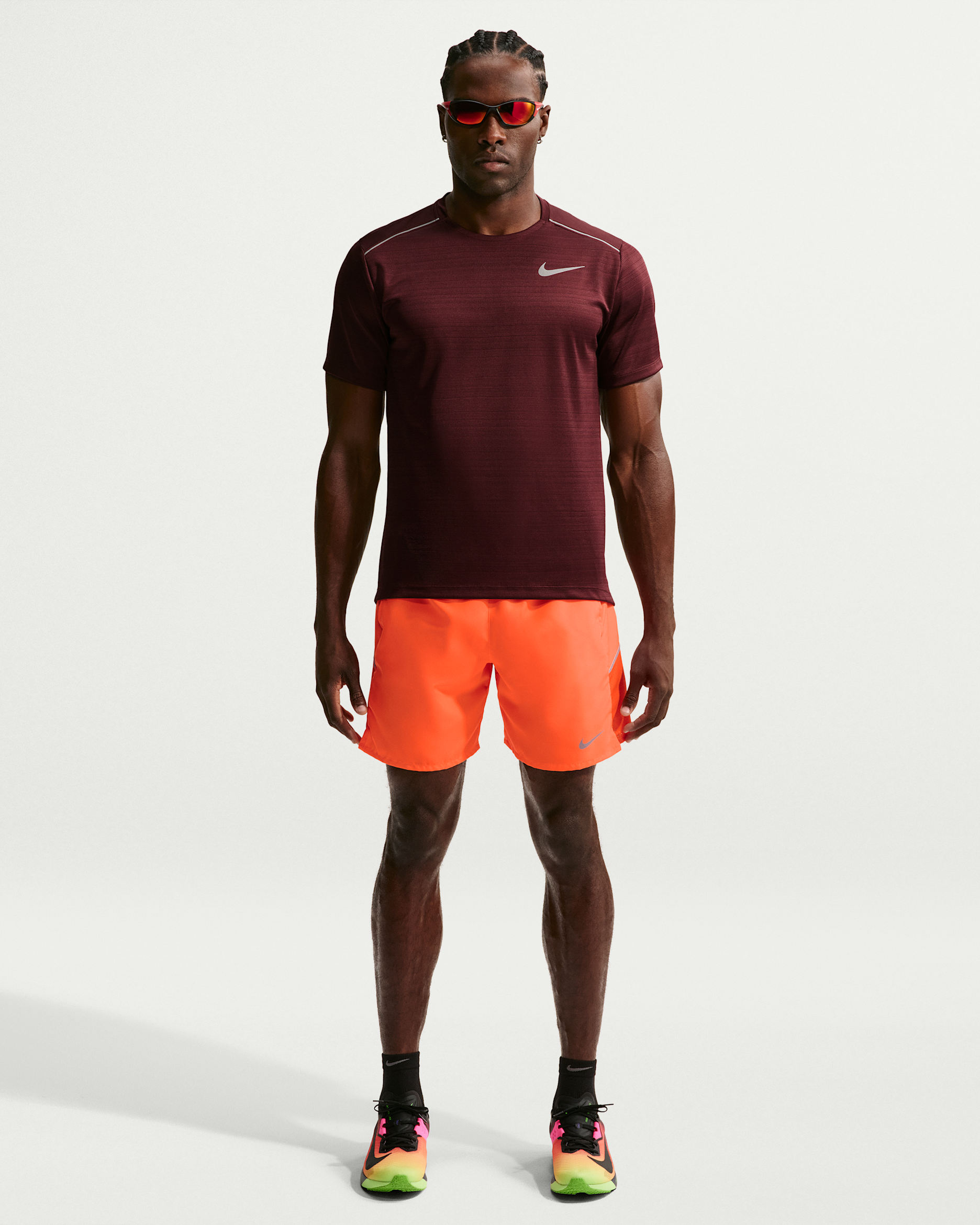 Shorts da running Dri-FIT con slip foderati 18 cm Dri-FIT Nike Miler – Uomo - Total Orange/Safety Orange