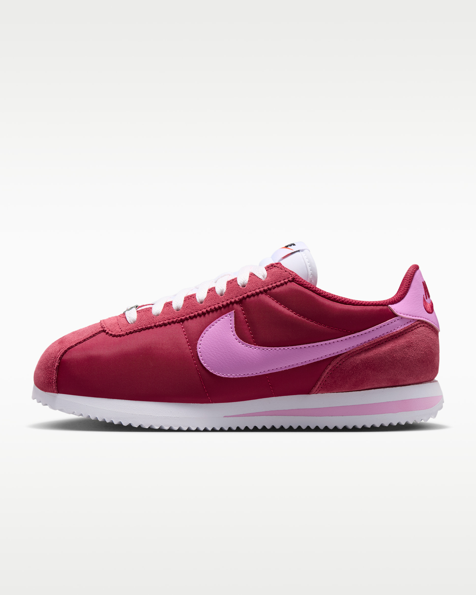 Nike Cortez Textile Women's Shoes - Tough Red/White/Safety Orange/Light Magenta