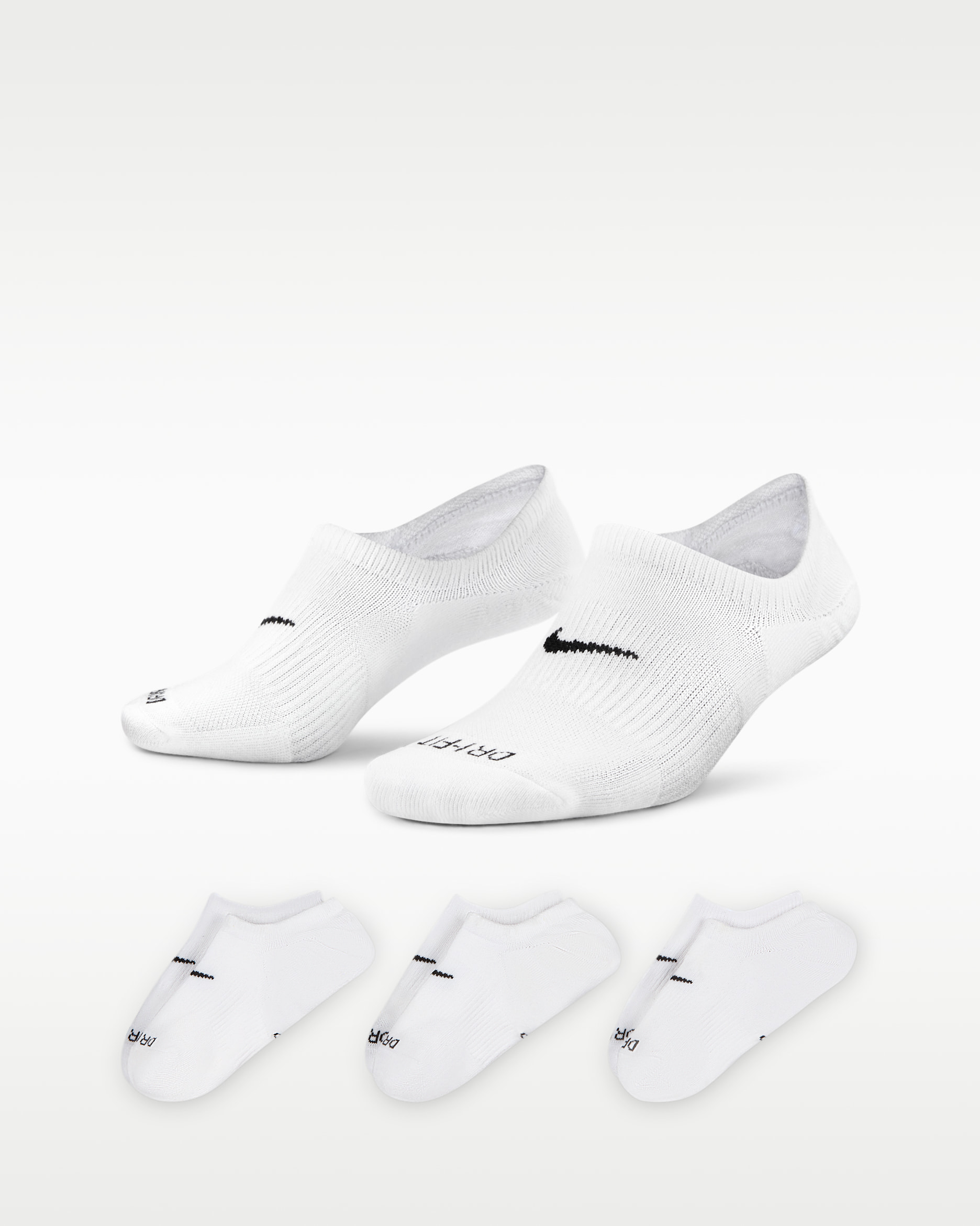 Nike Everyday Plus Cushioned Women's Training Footie Socks (3 Pairs) - Multi-Color