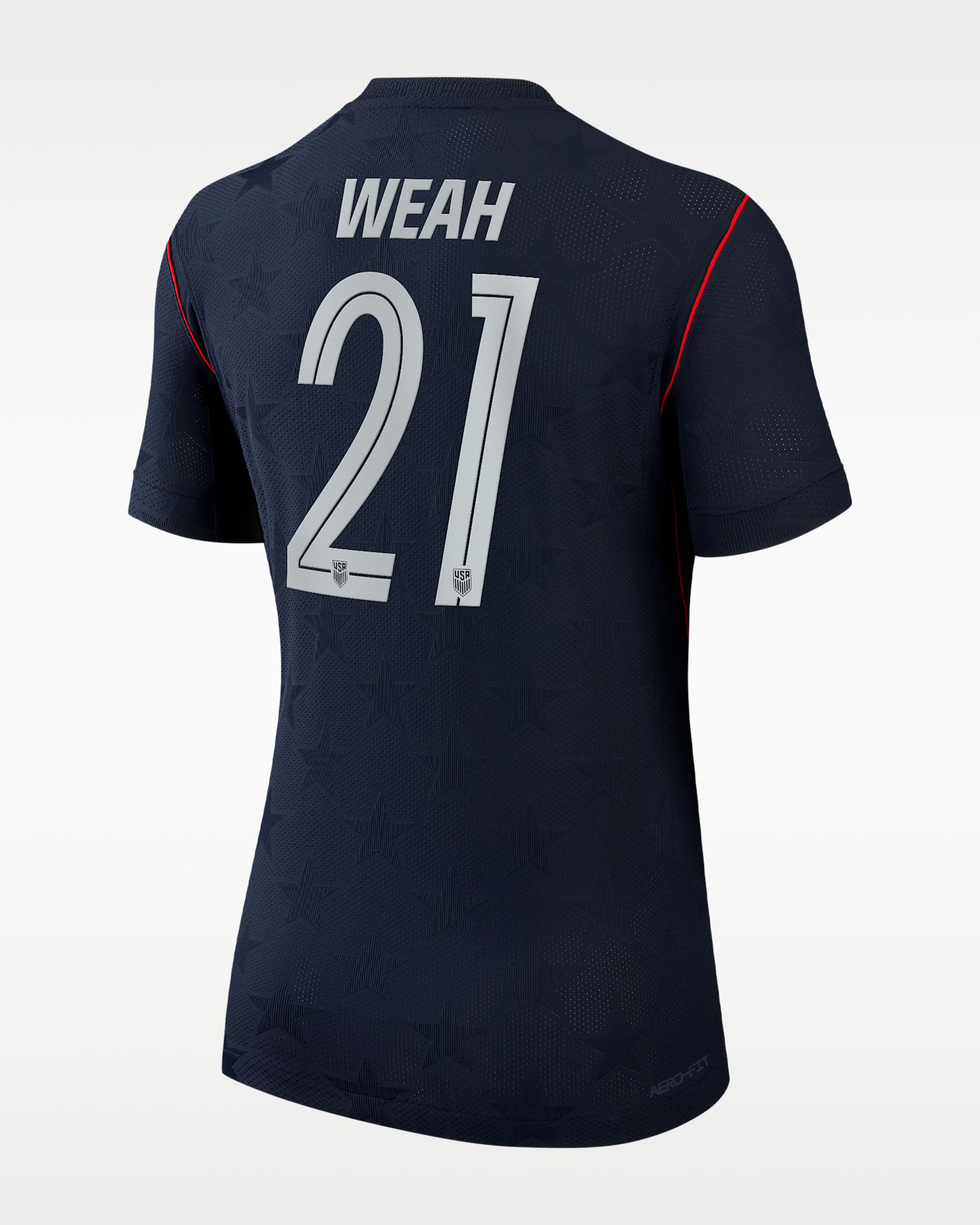Timothy Weah USMNT 2026 Match Away Women's Nike Dri-FIT ADV Soccer Jersey - Blue