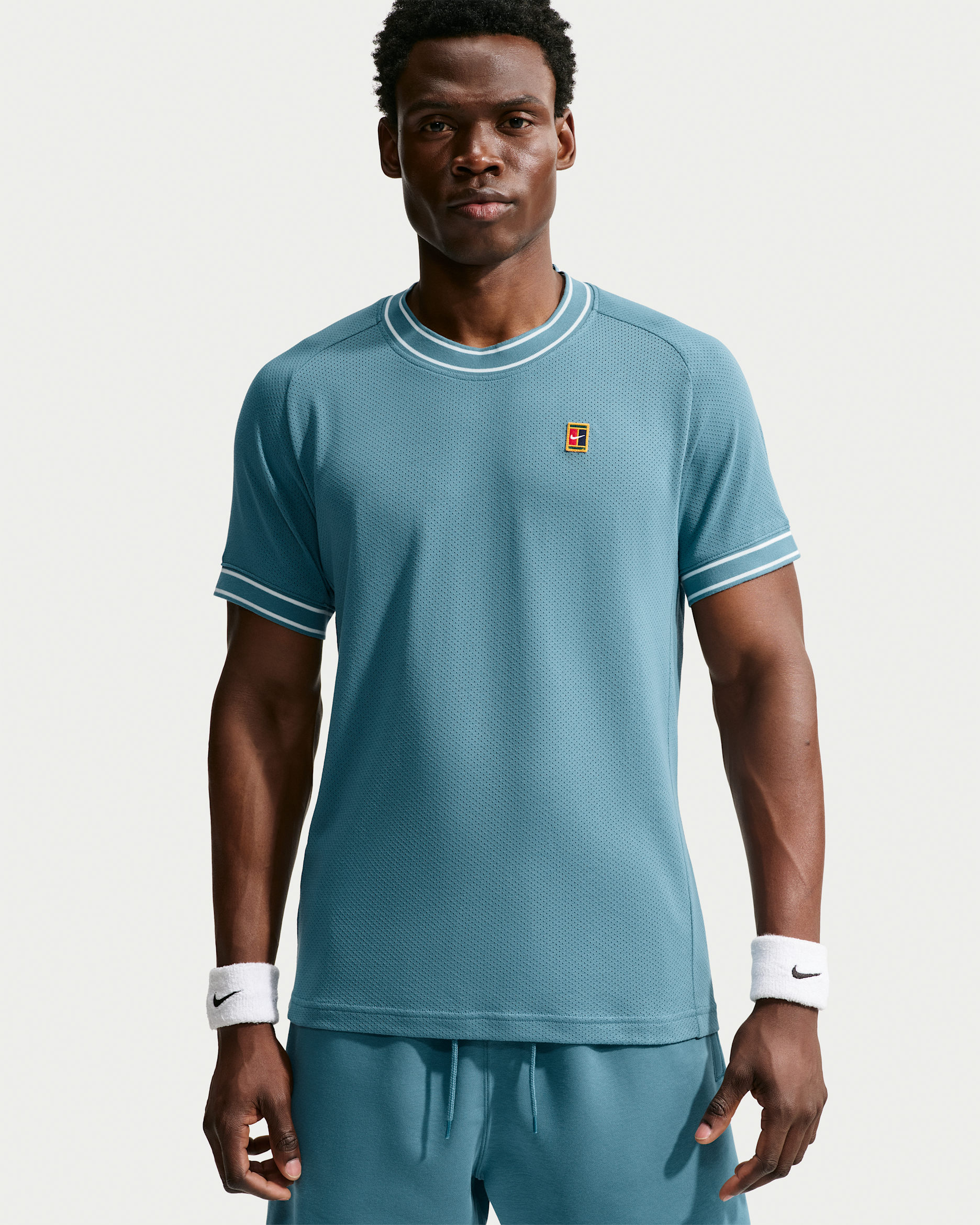 NikeCourt Heritage Men's Short-Sleeve Tennis Top - Smokey Blue