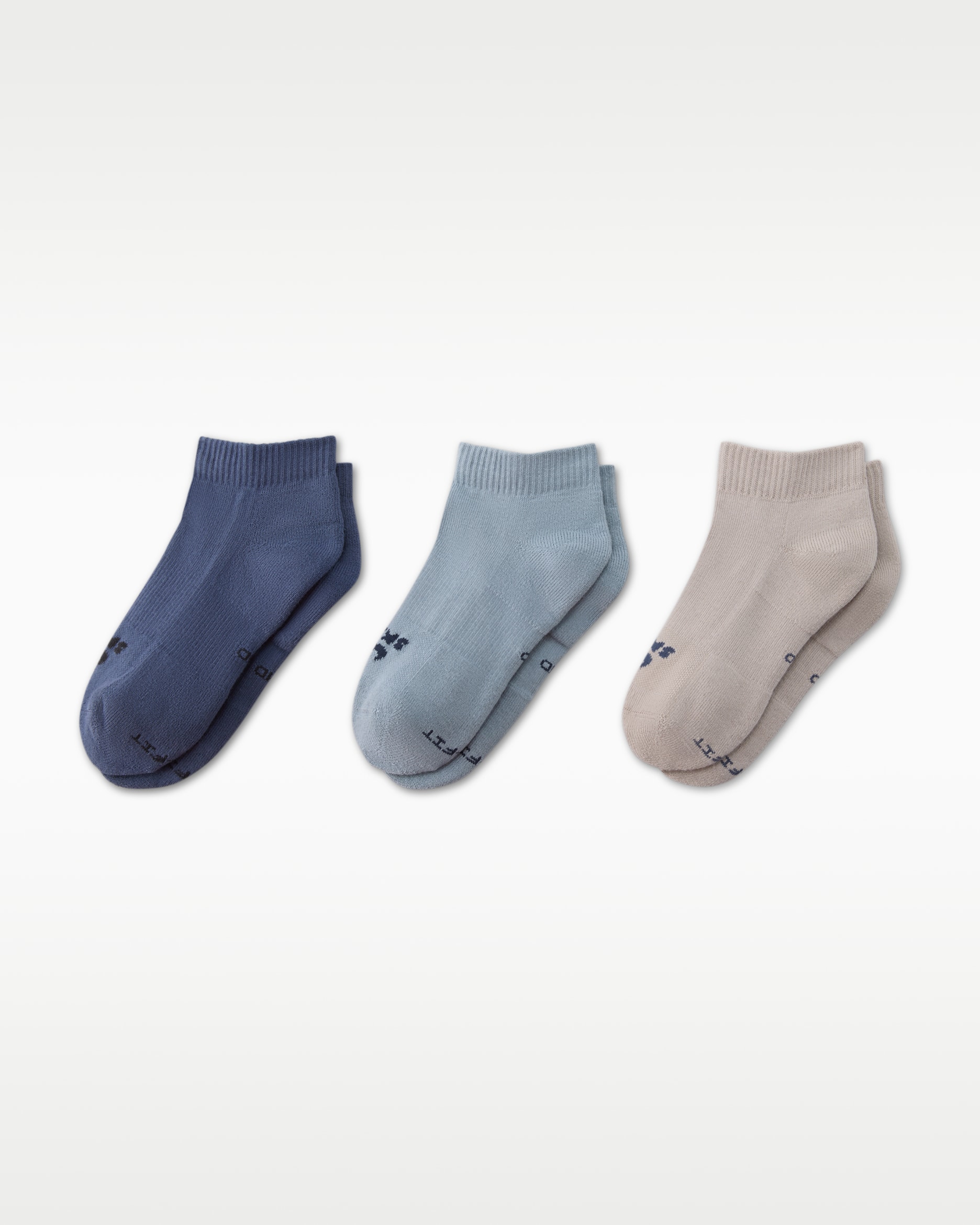 NikeSKIMS Women's Dri-FIT Ankle Socks (3 Pairs) - Multi-Color/NSKM STONE