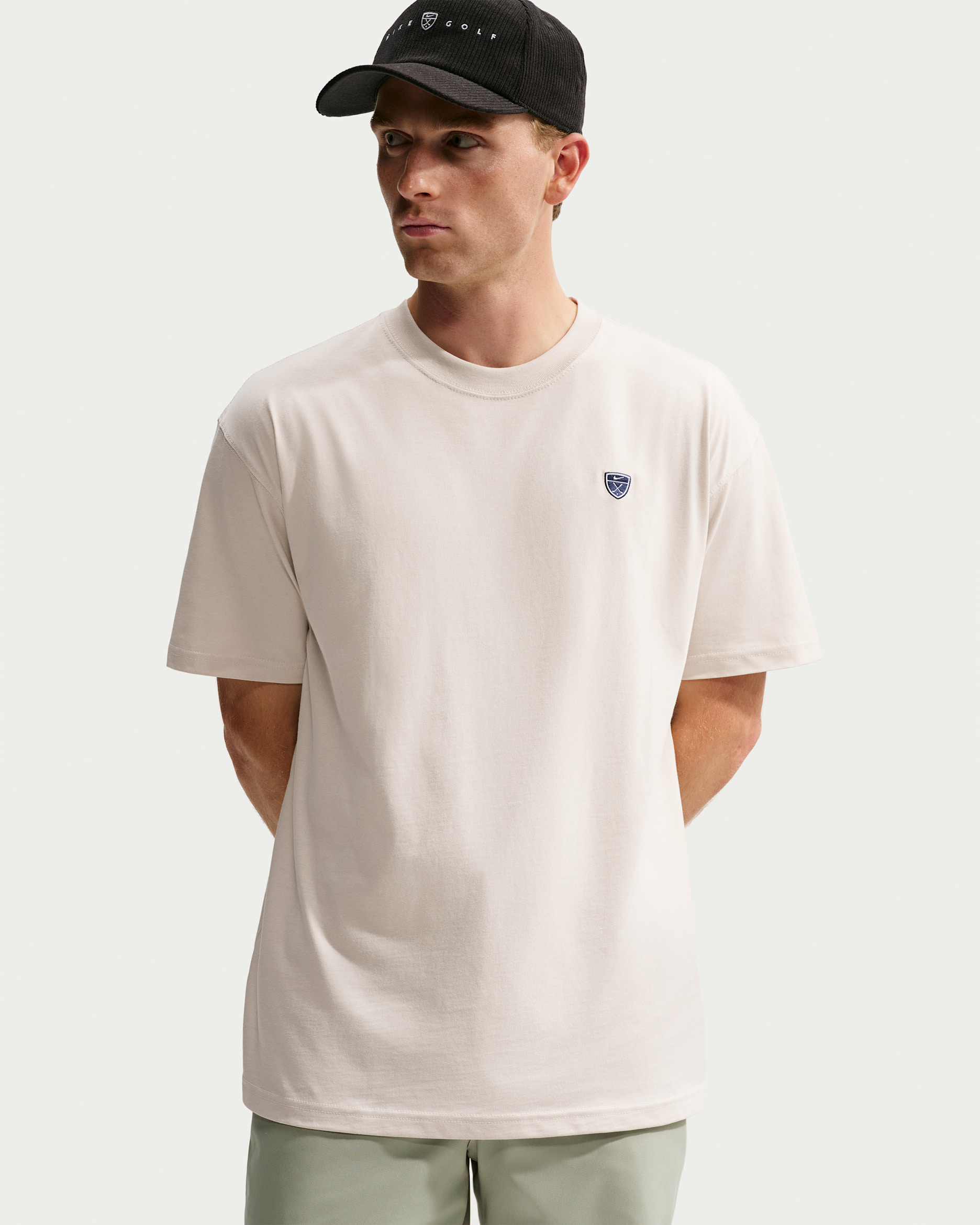 Nike férfi golfpóló - Light Orewood Brown