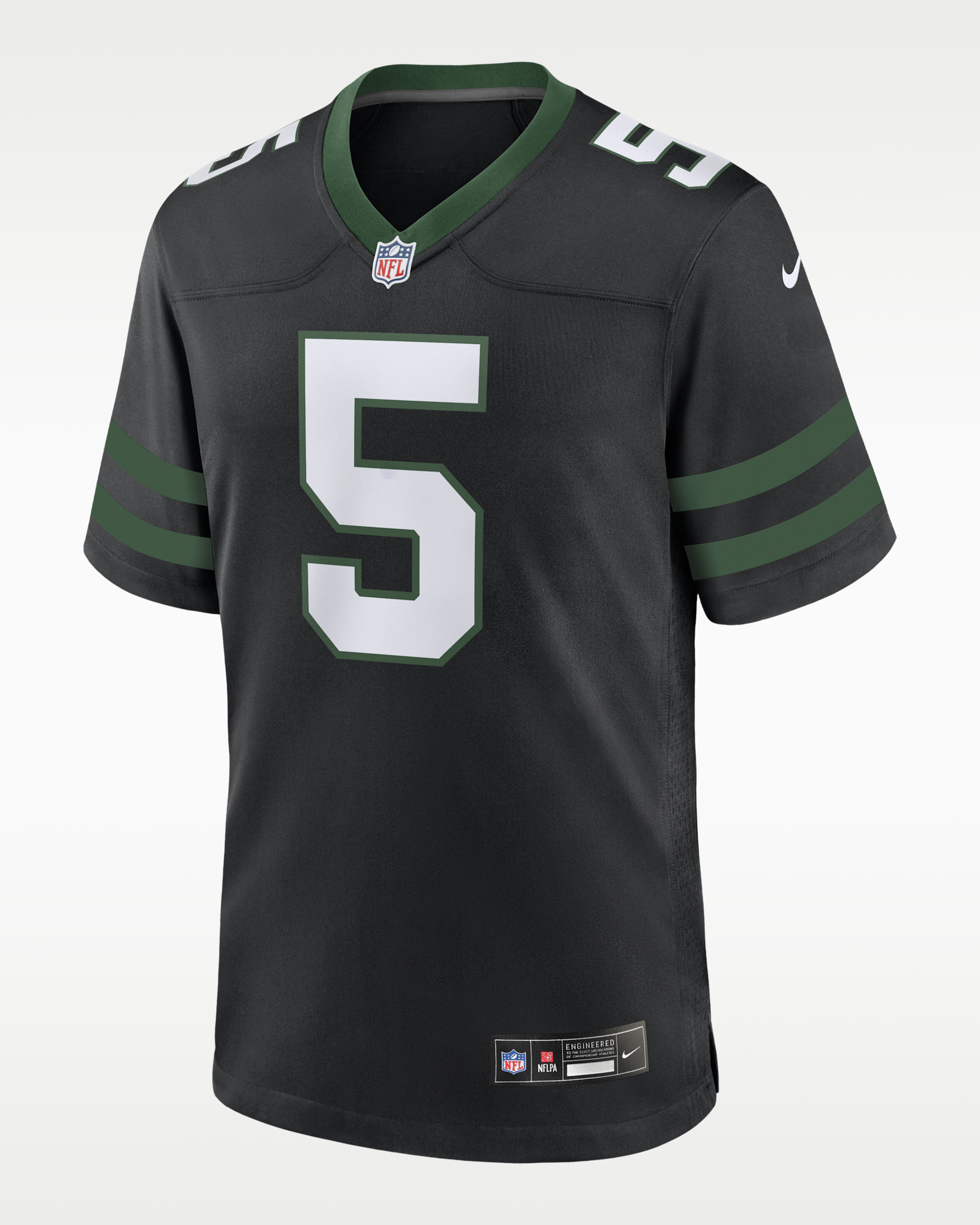 Jersey de fútbol americano Nike de la NFL Game para hombre Garrett Wilson New York Jets - Negro