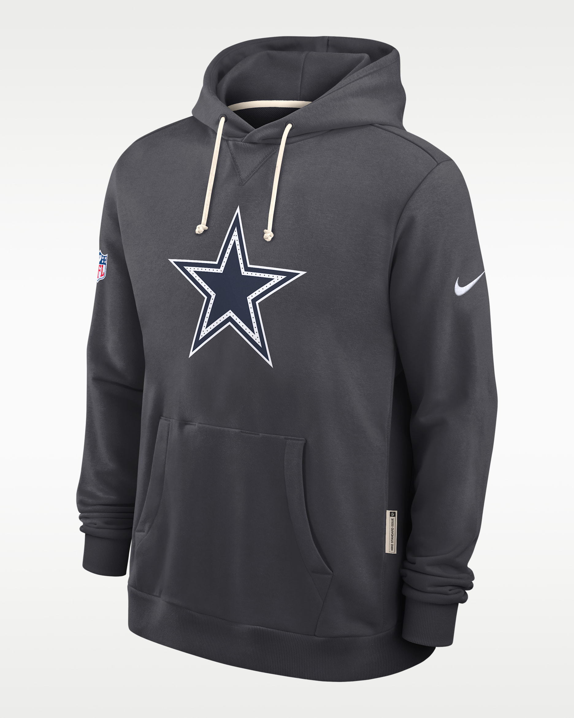 Dallas Cowboys Initial Home Sideline Men's Nike Dri-FIT NFL Pullover Hoodie - Anthracite