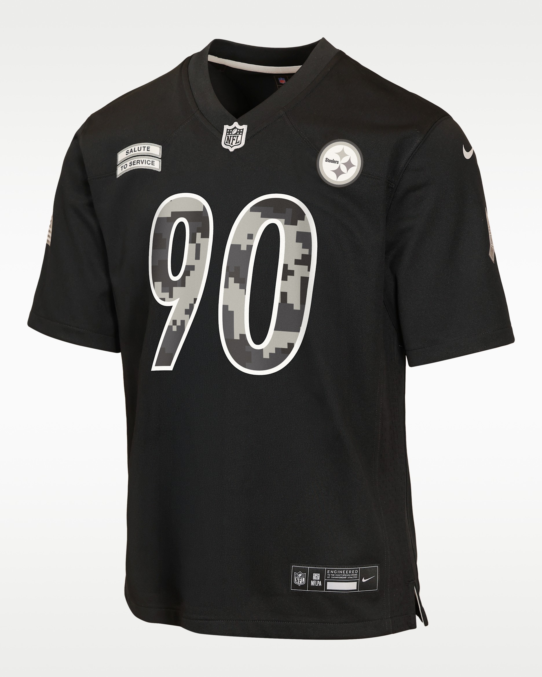T.J. Watt Pittsburgh Steelers Salute to Service Big Kids' Nike NFL Game Jersey - Black