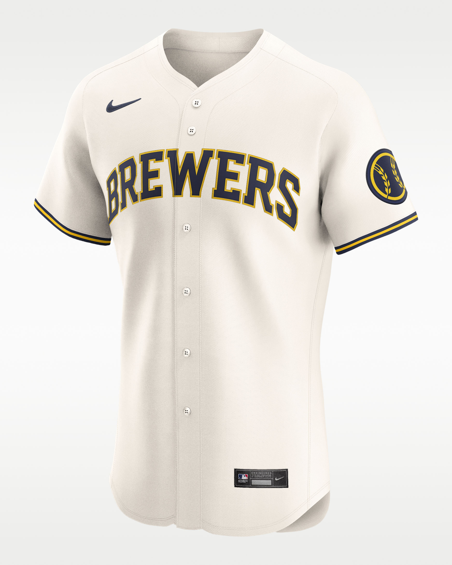 Milwaukee Brewers Men's Nike Dri-FIT ADV MLB Elite Jersey - Cream