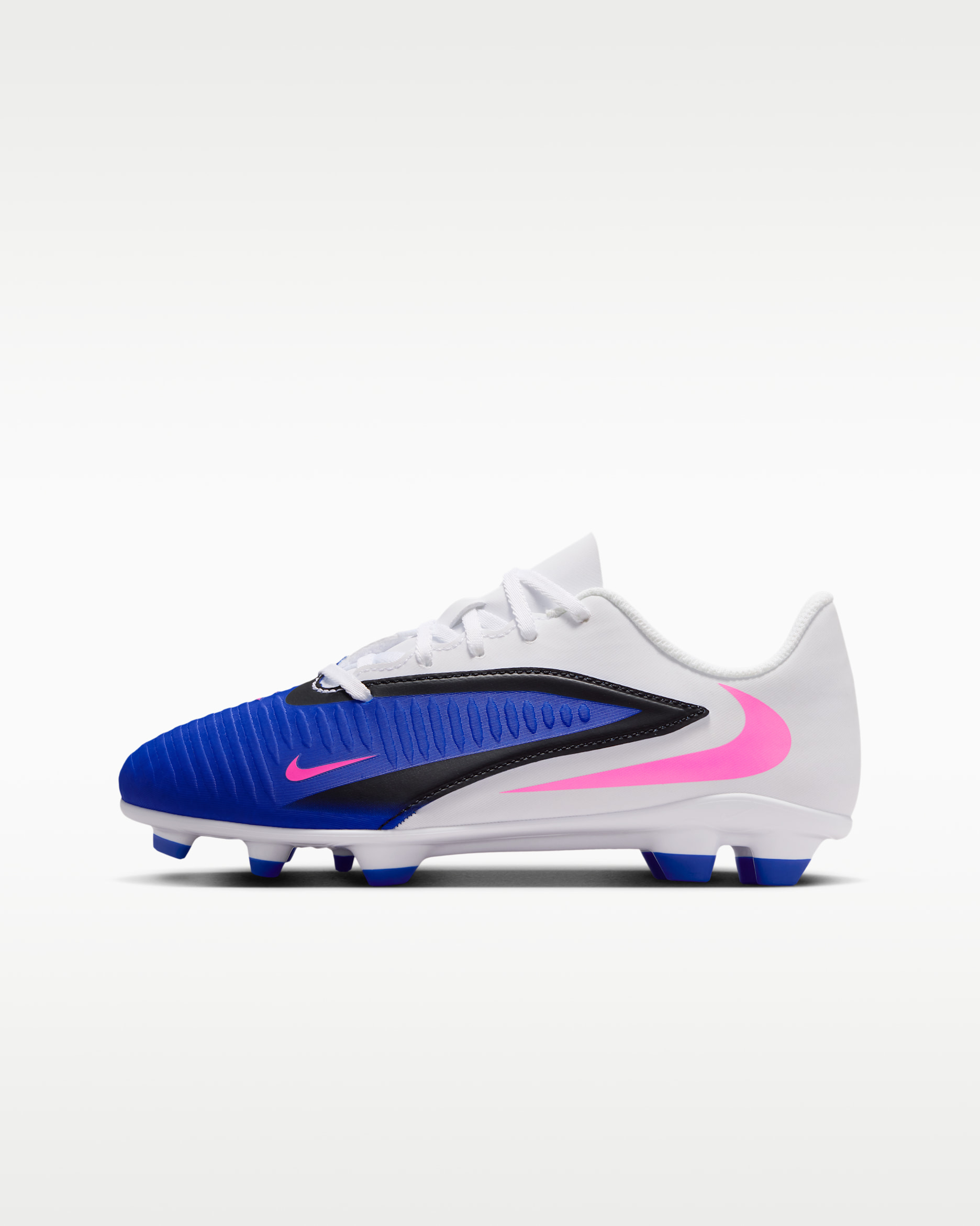 Nike Jr. Phantom 6 Low Club Older Kids' Multi-Ground Football Boot - Racer Blue/White/Pink Blast