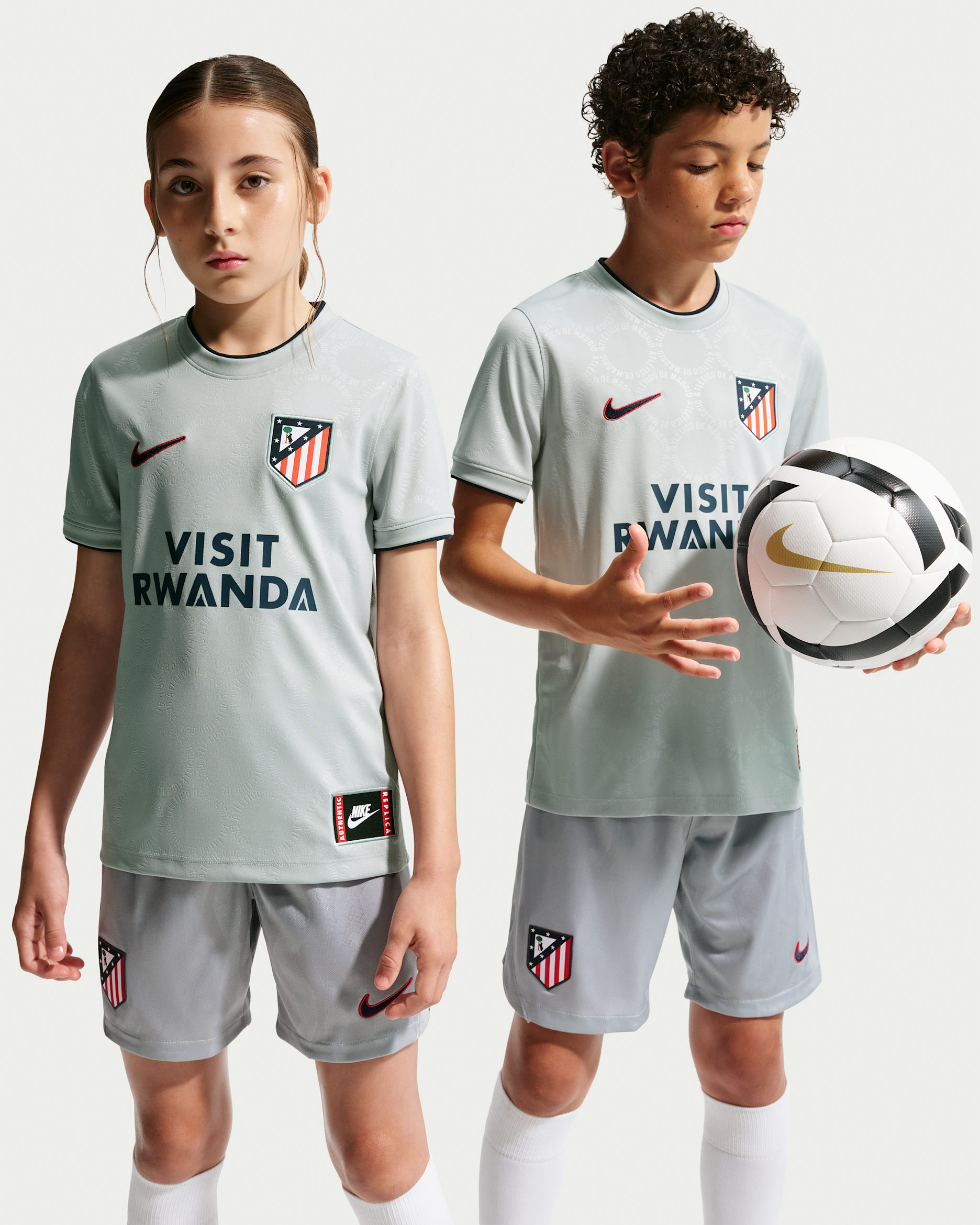 Haut de foot d'avant-match Nike Dri-FIT Atlético Madrid Third pour ado - Light Pumice/Obsidian/Obsidian