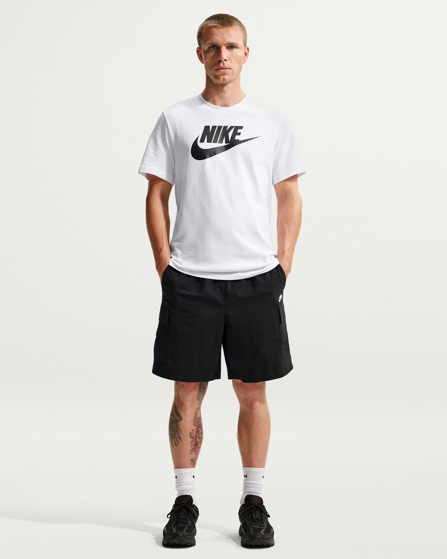Nike Sportswear Club Men's Utility Shorts - Black/White