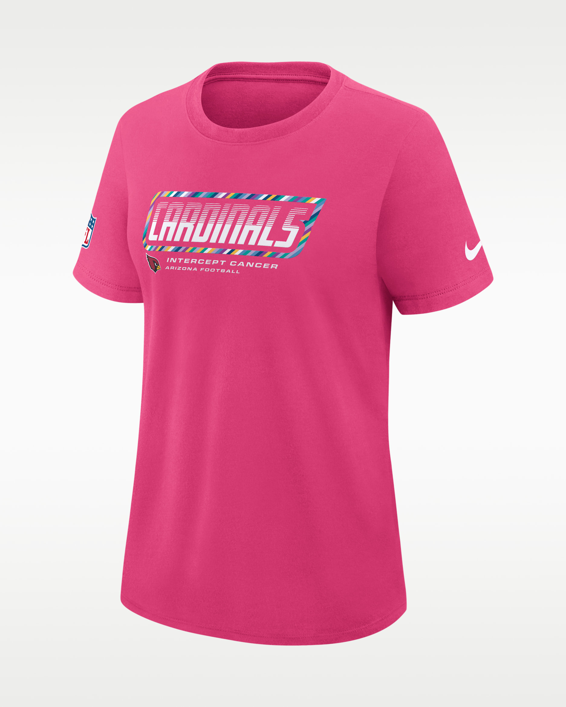Arizona Cardinals Crucial Catch Women's Nike Dri-FIT NFL T-Shirt - Pink
