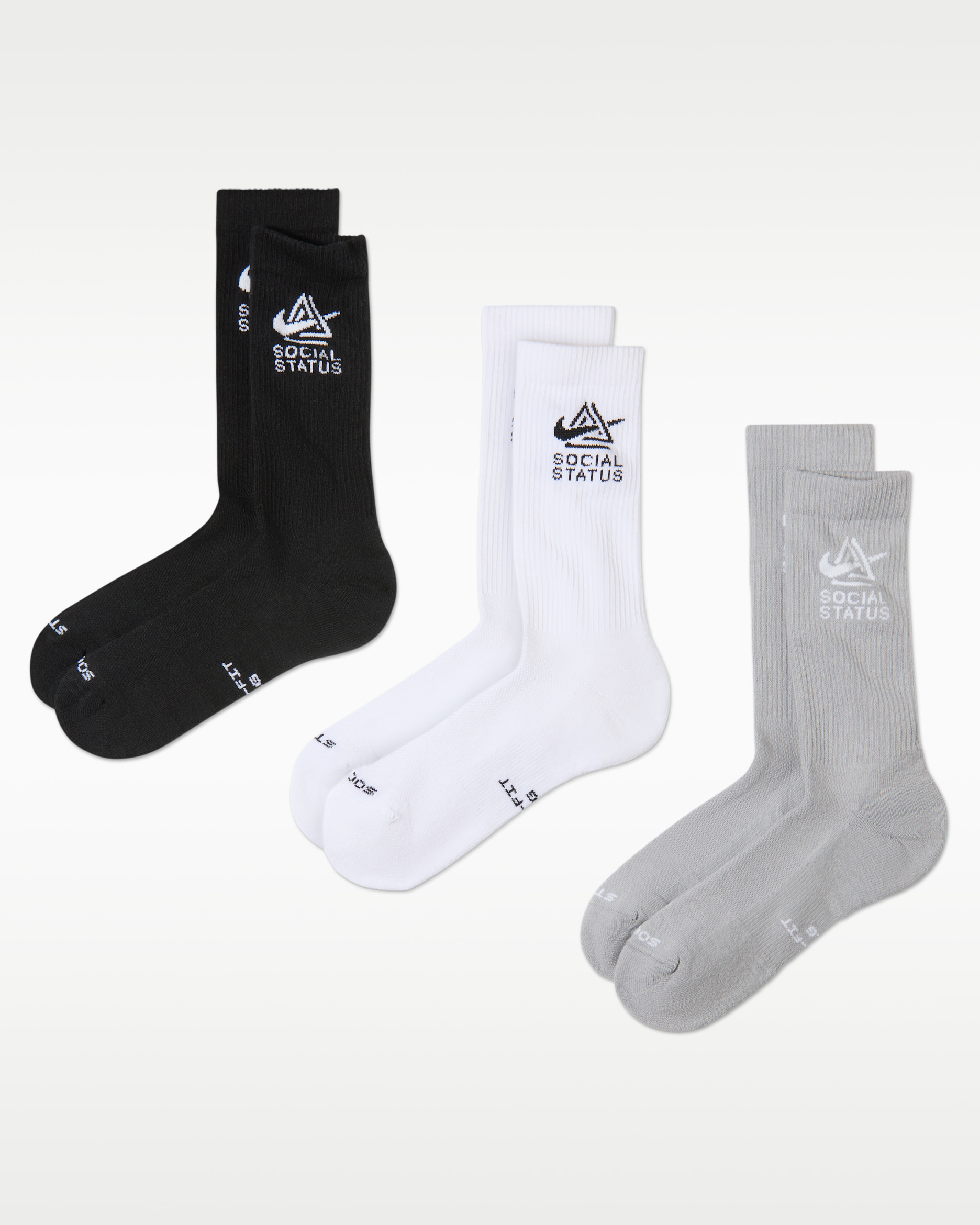 Nike Everyday Elevated x Social Status Crew Socks (3 Pairs) - Multi-Color