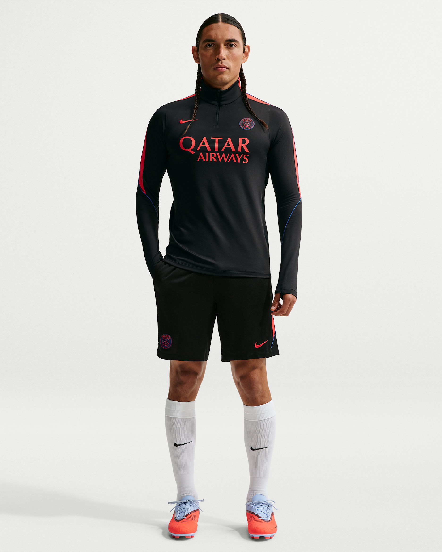 Paris Saint-Germain Strike Men's Nike Dri-FIT Football Knit Shorts - Black/Global Red/Global Red