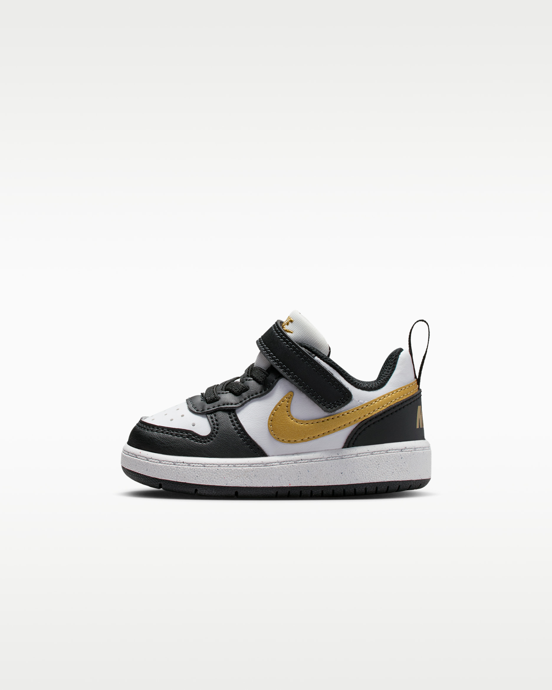 Παπούτσια Nike Court Borough Low Recraft για βρέφη και νήπια - Μαύρο/Μαύρο/Λευκό/Metallic Gold