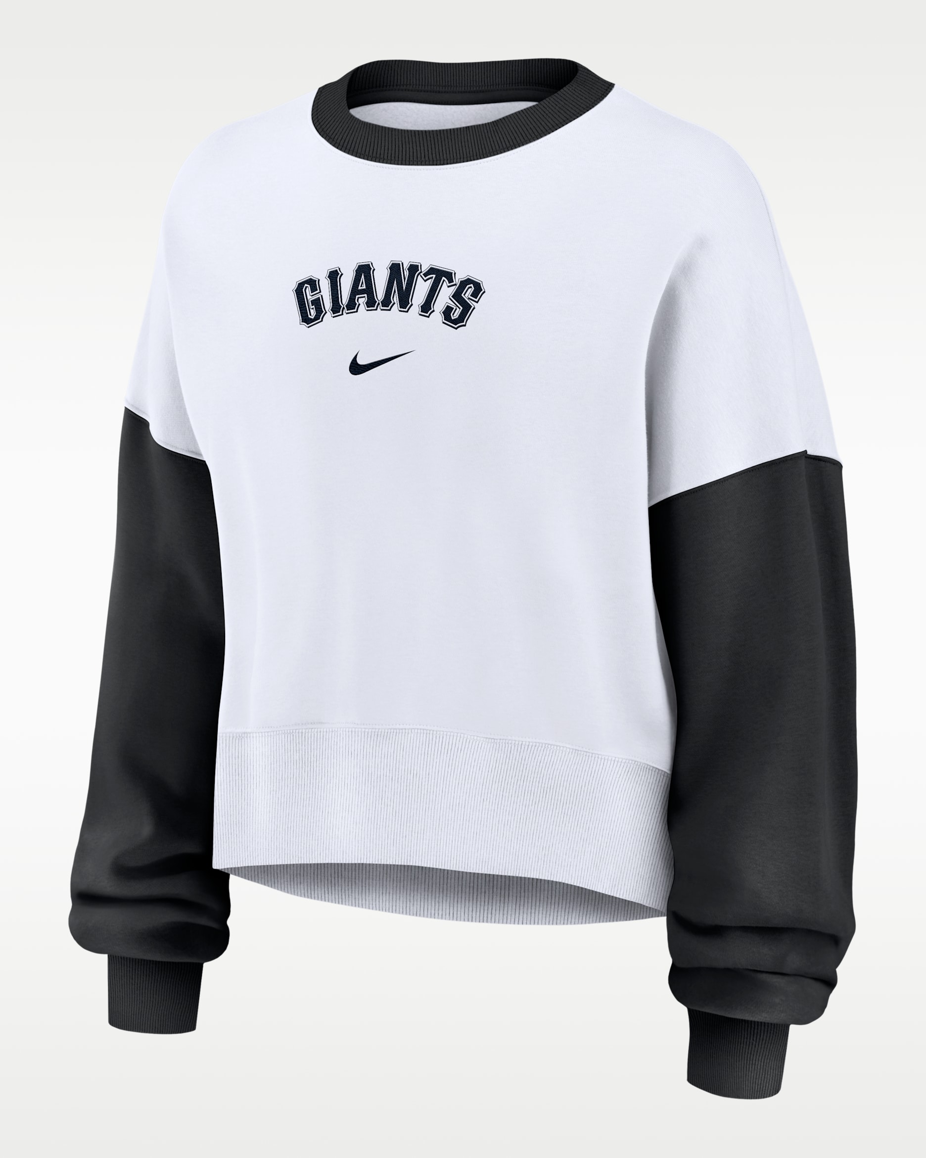 Sudadera de cuello redondo sin cierre Nike de la MLB para mujer San Francisco Giants Primary - Blanco