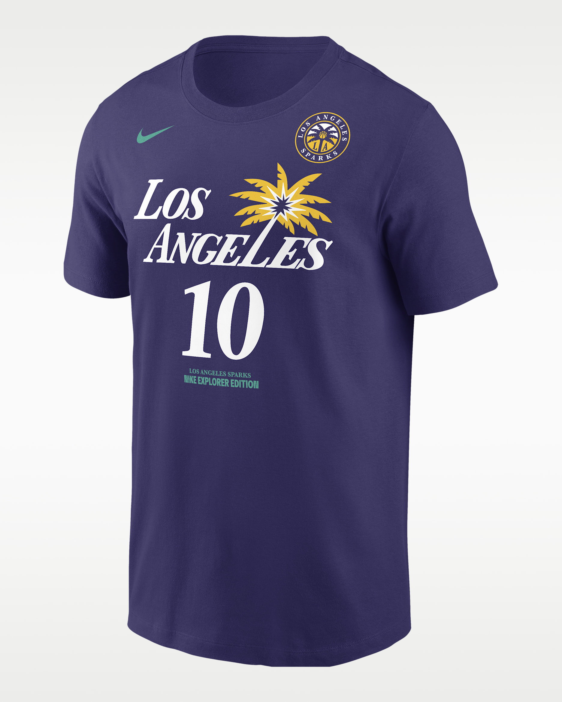 Playera Nike de la WNBA para hombre Kelsey Plum Los Angeles Sparks - Orquídea nuevo