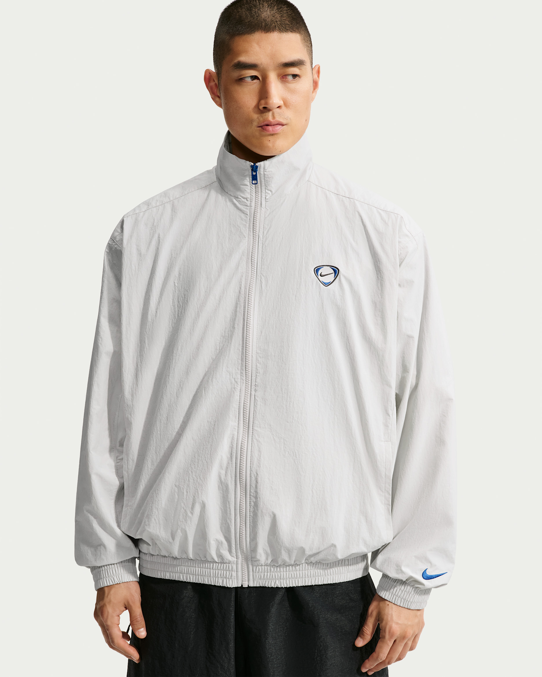 Nike Sportswear Men's Woven Tracksuit Jacket - Vast Grey/Blue Jay