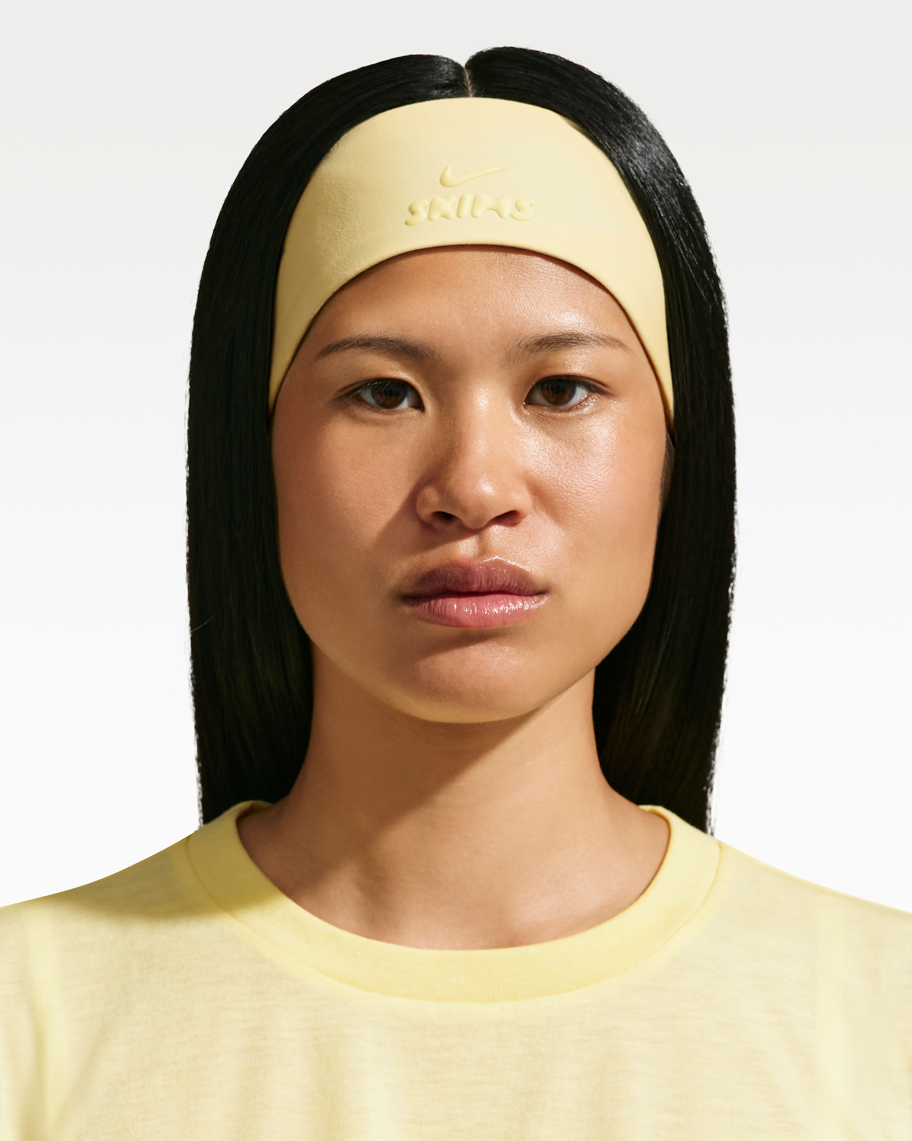 Banda para la cabeza NikeSKIMS Dri-FIT para mujer - Amarillo bicicleta
