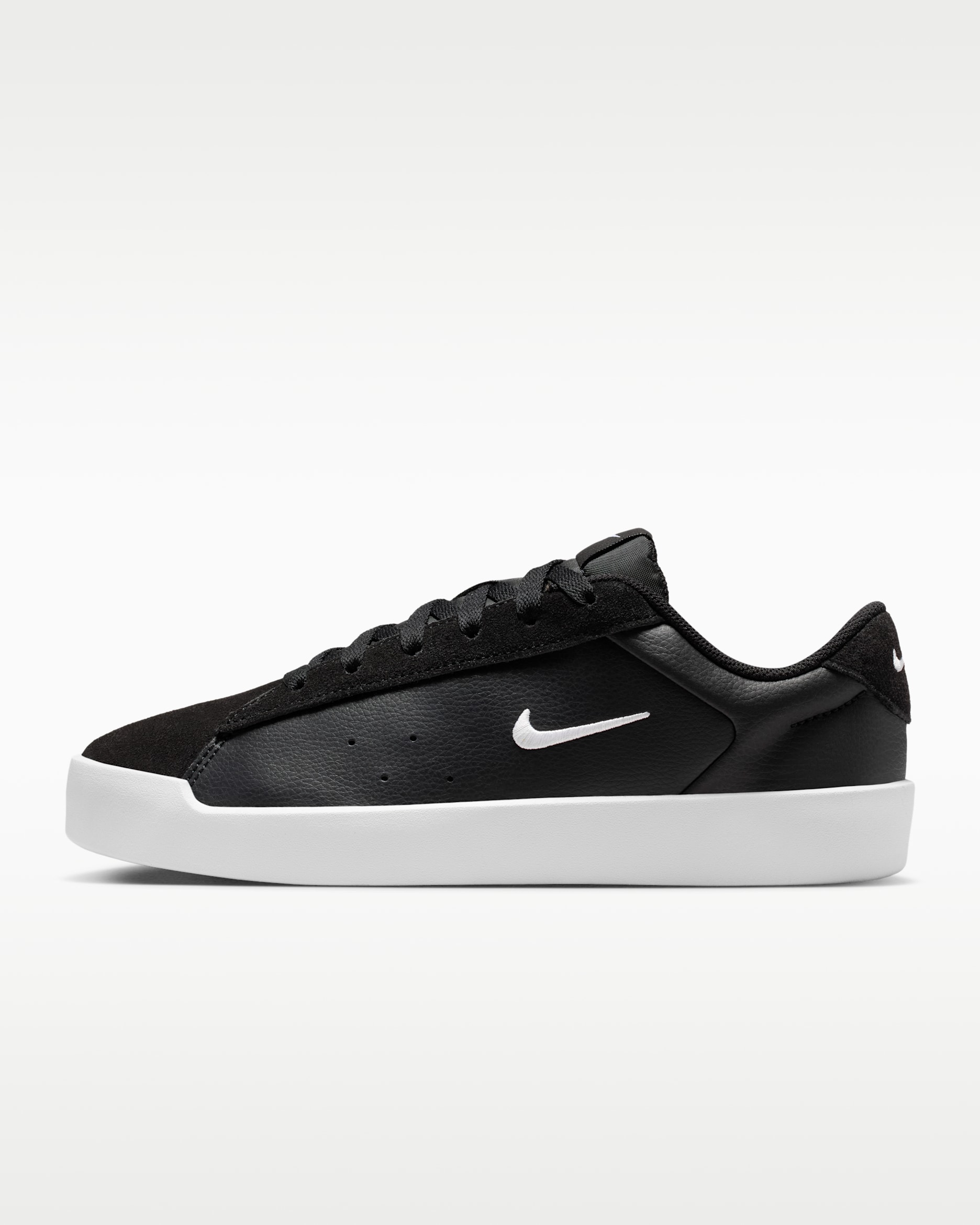 Nike Court Heritage 女鞋 - 黑色/黑色/白色
