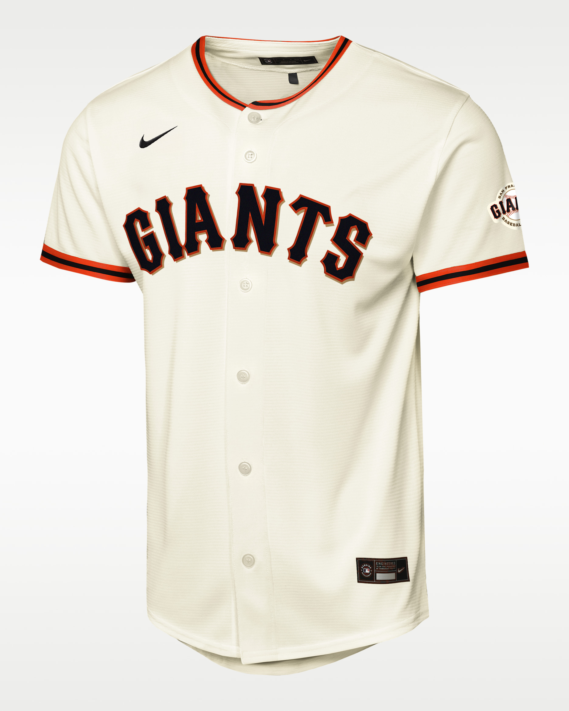 San Francisco Giants Big Kid's Nike MLB Stadium Jersey - Cream