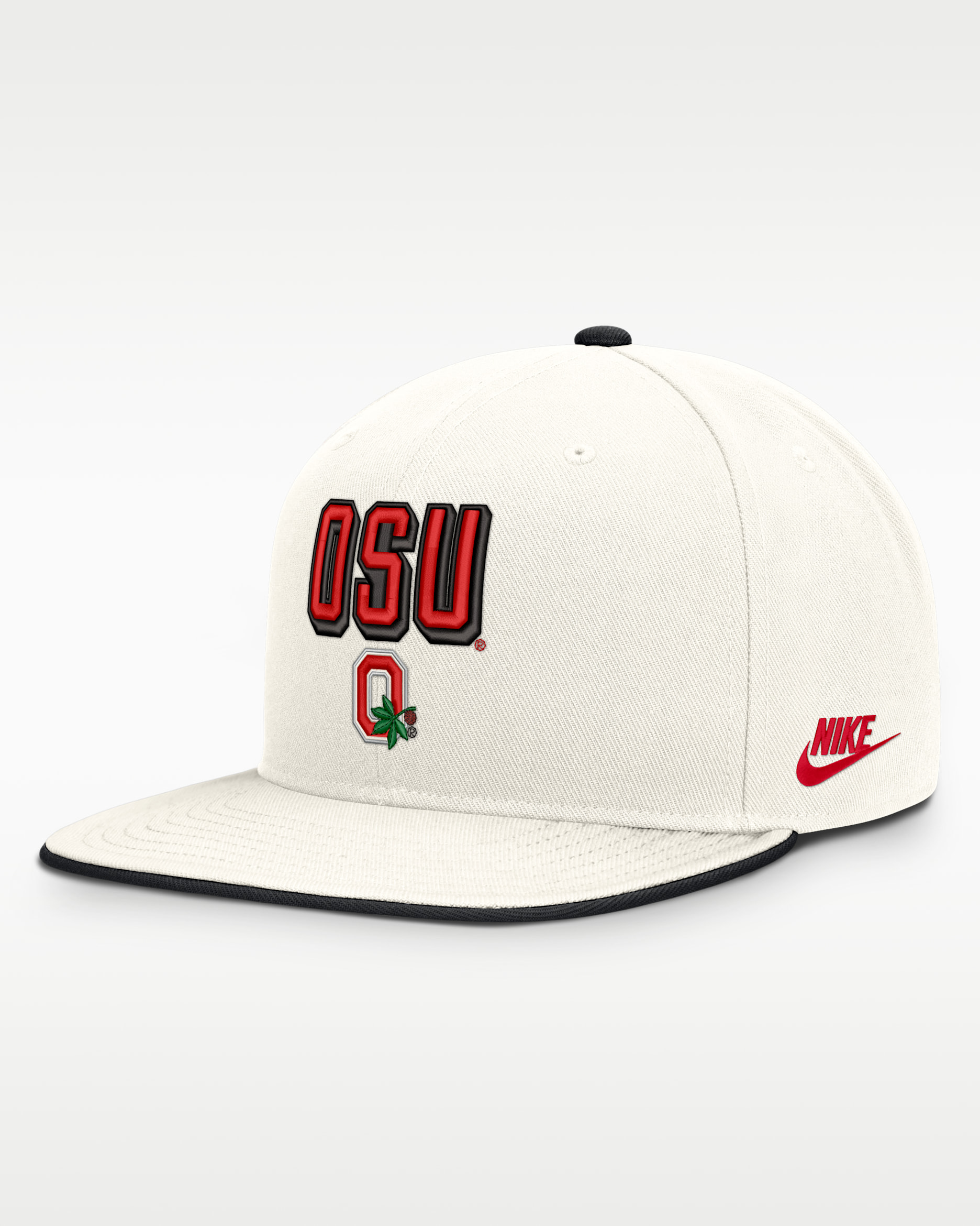 Ohio State Legacy Letter & Mascot Pro Men's Nike Dri-FIT College Adjustable Hat - White