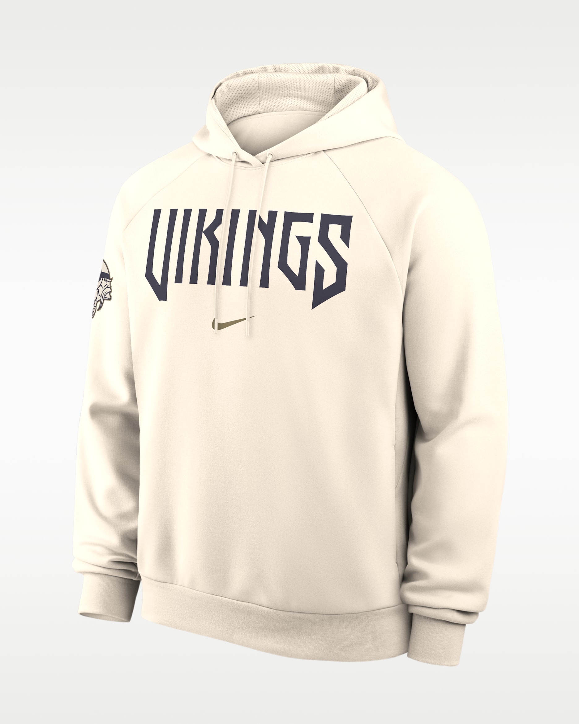 Minnesota Vikings Rivalries Collection Primary Men's Nike Dri-FIT NFL Pullover Hoodie - Cream