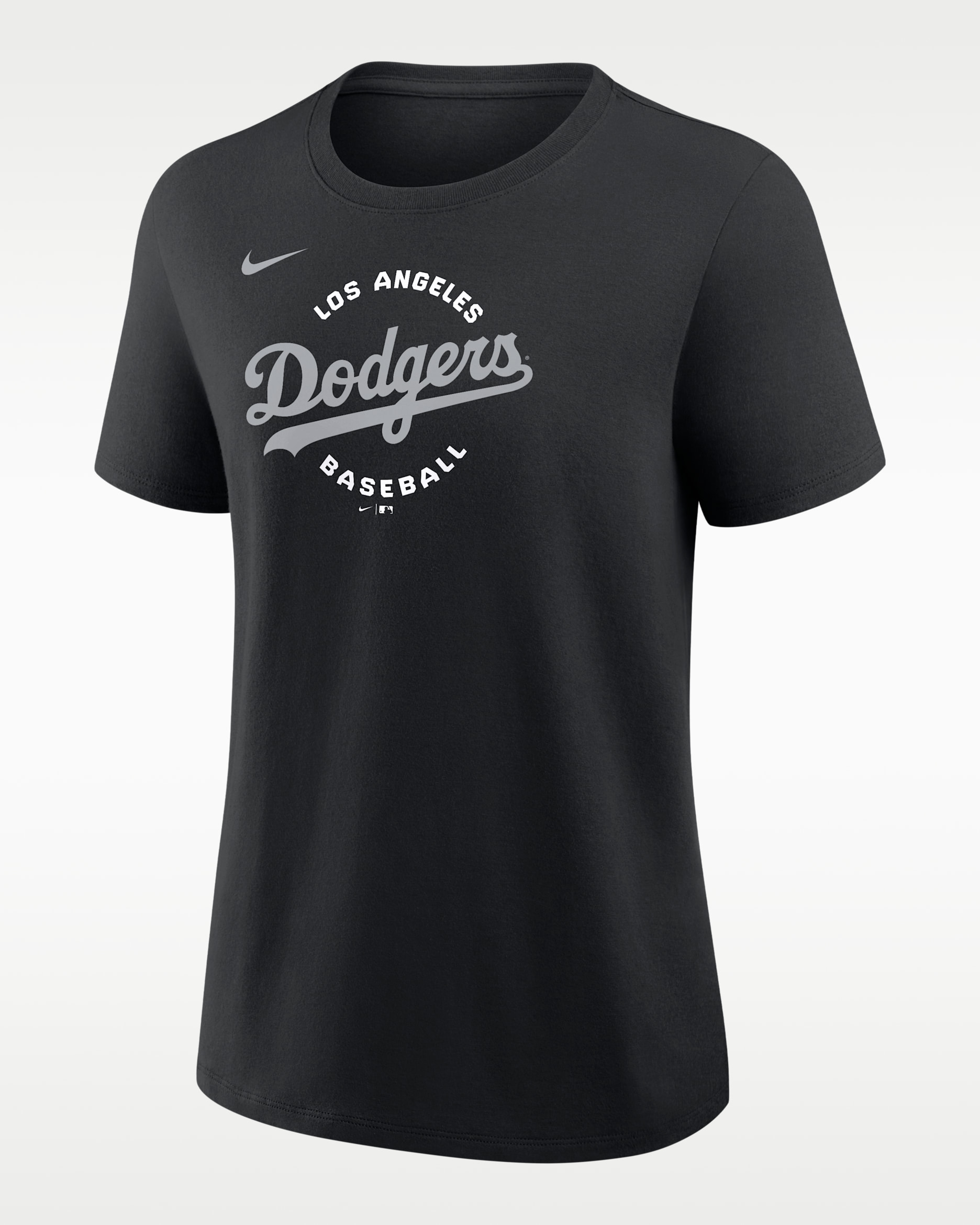 Sudadera de cuello redondo Nike de la MLB para mujer Los Angeles Dodgers - Negro