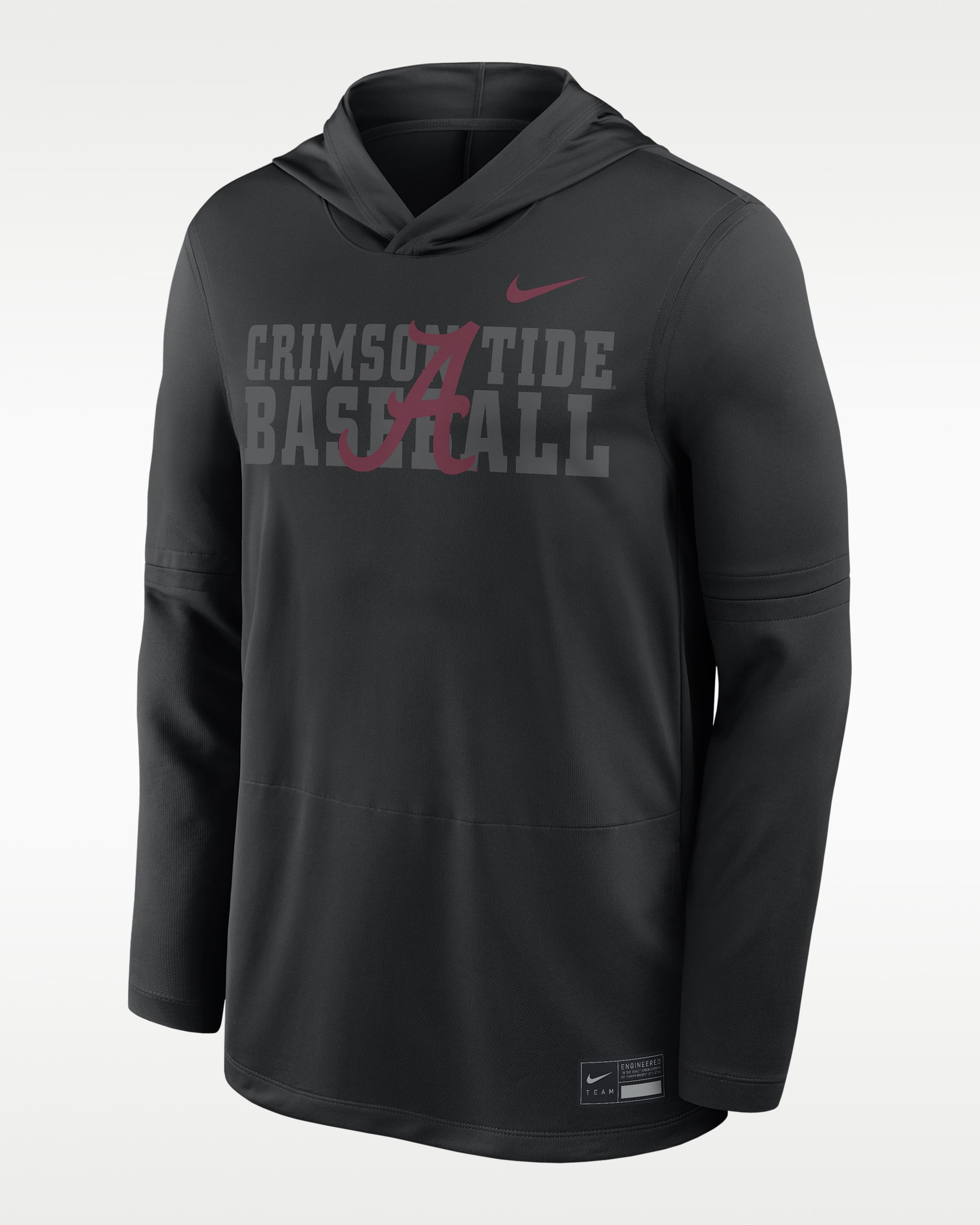 Playera de manga larga universitaria Nike Dri-FIT con gorro para hombre Alabama Dugout - Negro
