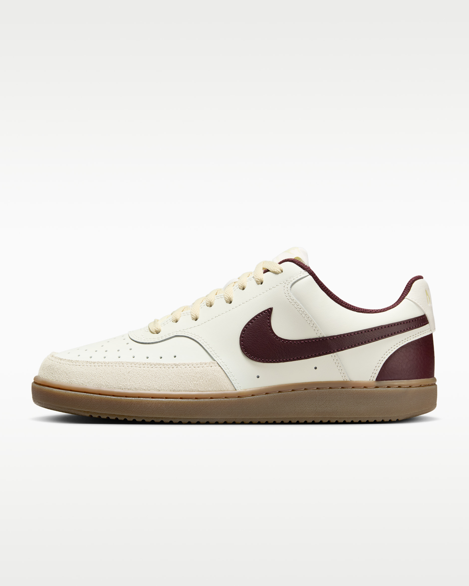 Nike Court Vision Low Men's Shoes - Sail/Light Khaki/Gum Dark Brown/Burgundy Crush
