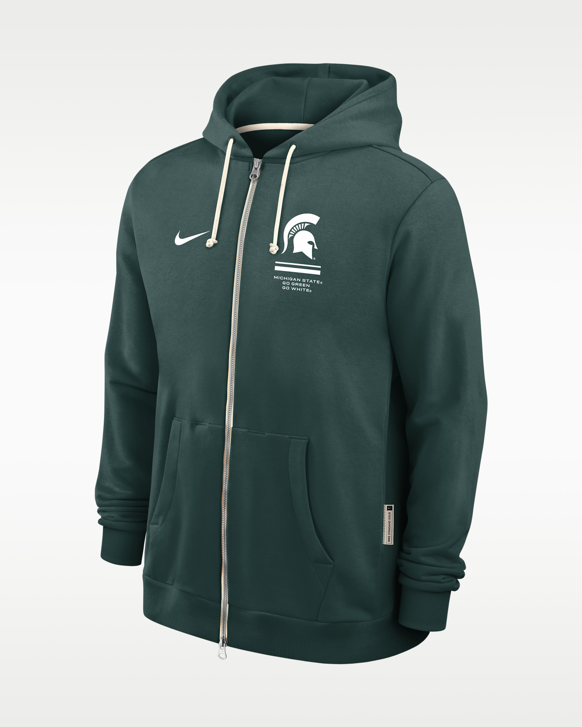 Michigan State Sideline Standard Issue Men's Nike Dri-FIT College Full-Zip Hoodie - Pro Green