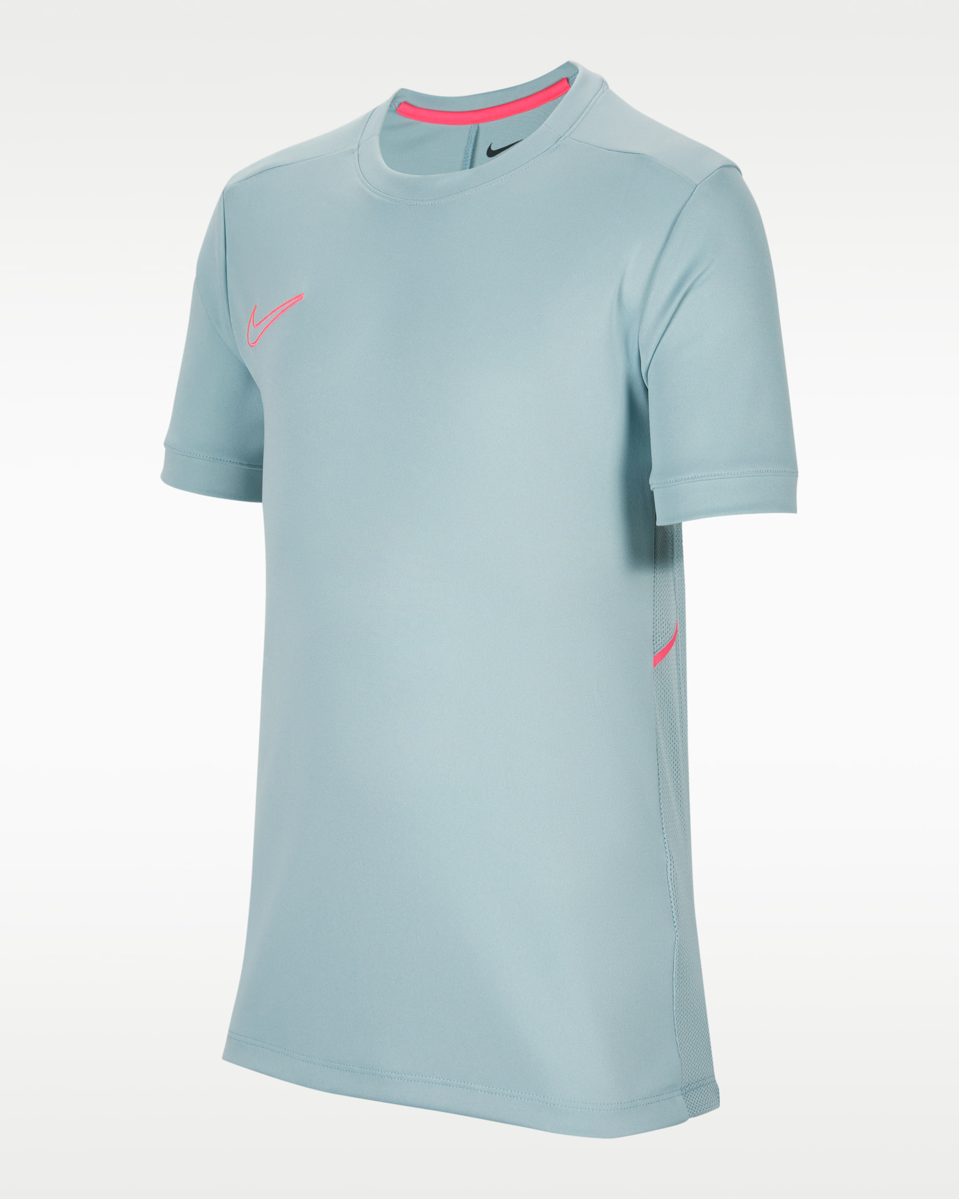 Playera de fútbol Dri-FIT para niños talla grande Nike Academy - Cubo océano/Cubo océano/Hiperrosa/Hiperrosa