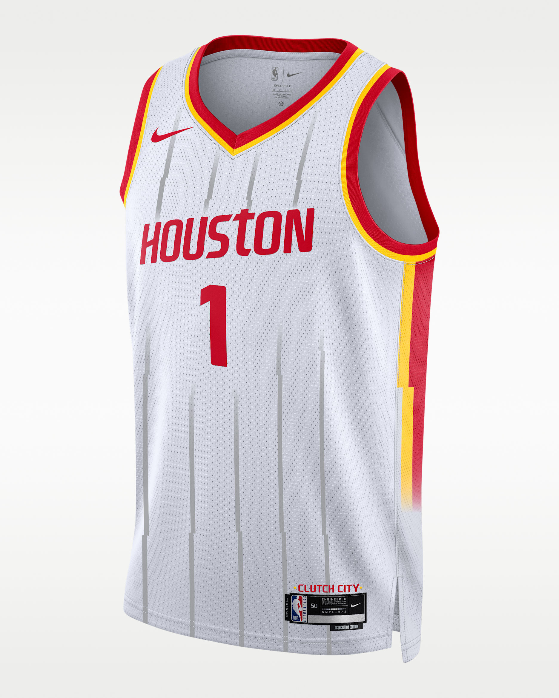 Jersey de alero polivalente para hombre Nike Dri-FIT NBA Houston Rockets Association Edition - Blanco