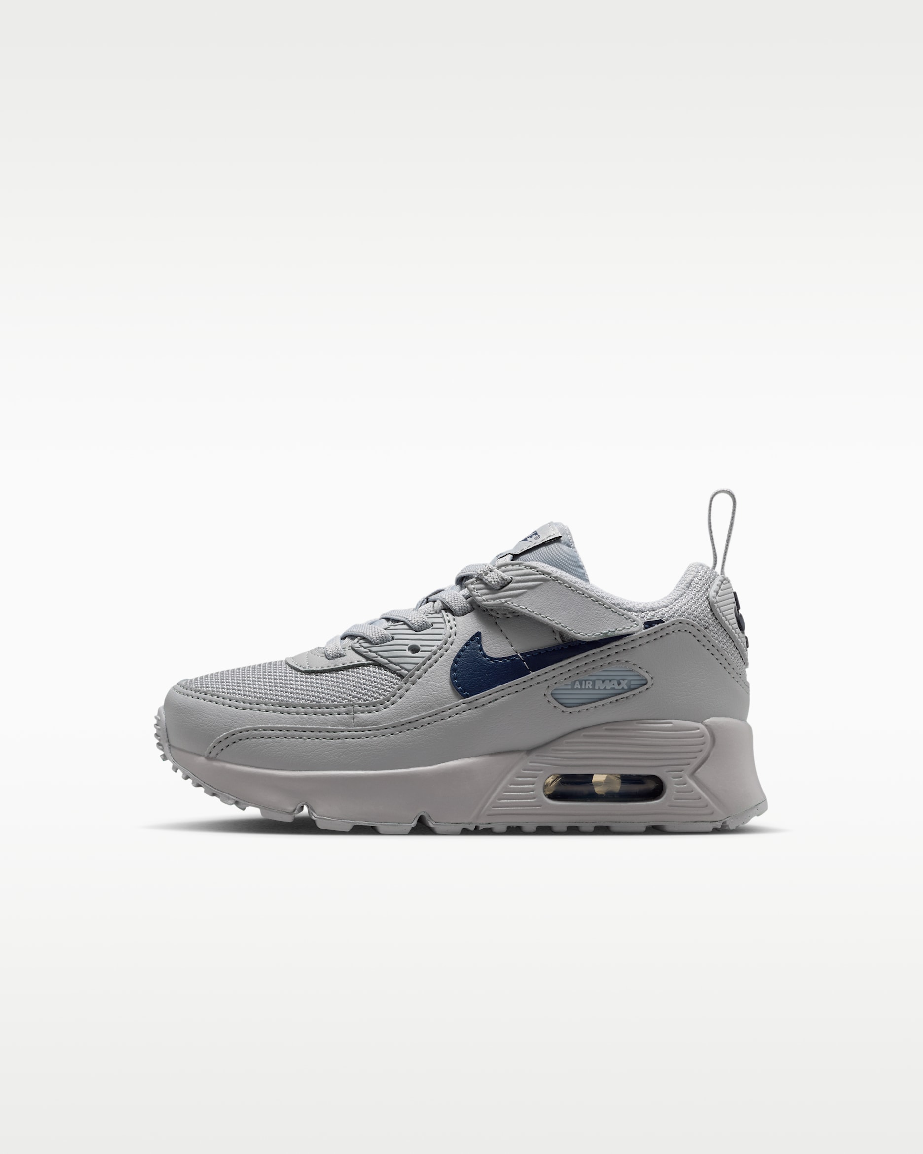 Nike Air Max 90 EasyOn Little Kids' Shoes - Wolf Grey/Wolf Grey/Midnight Navy