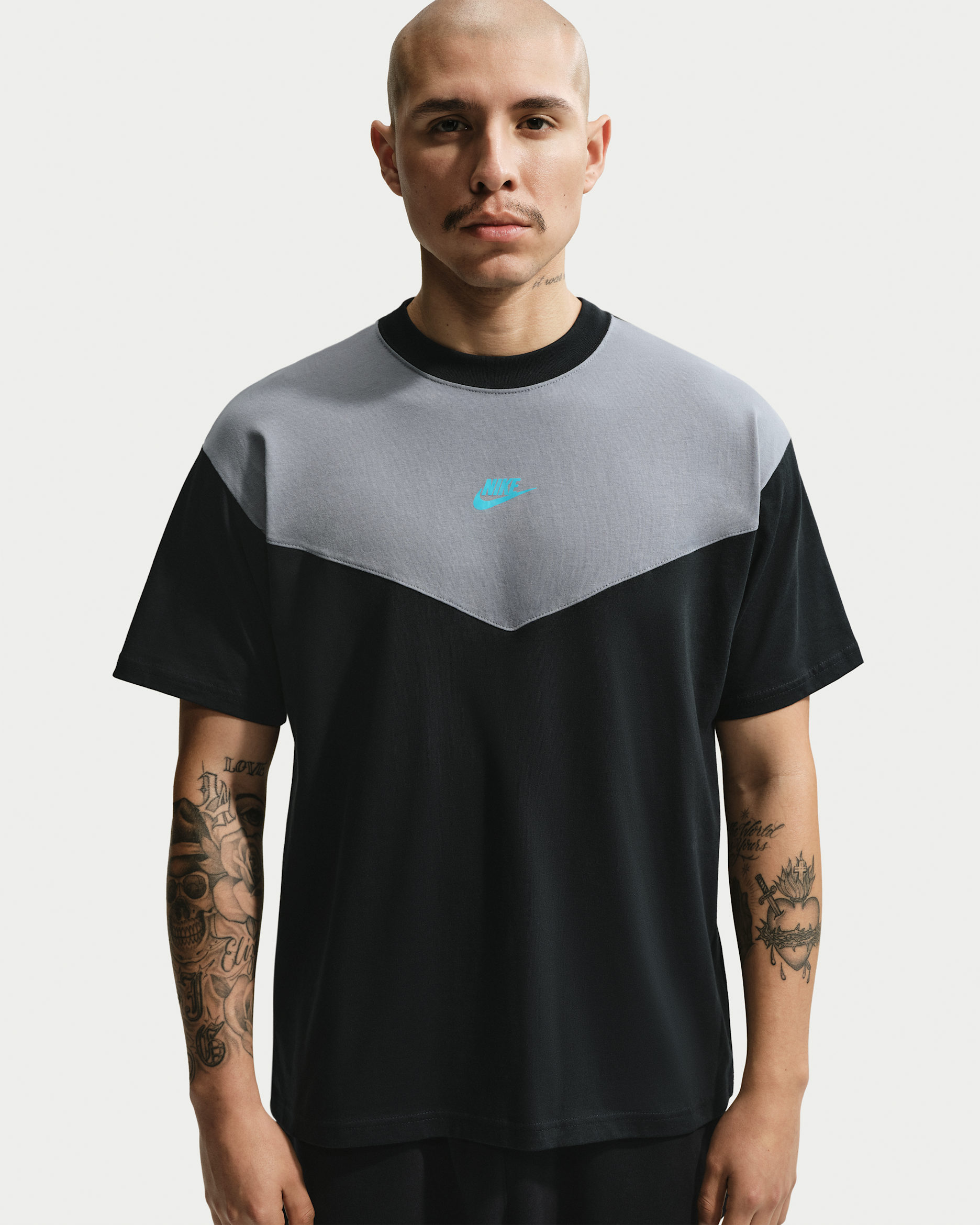 T-shirt męski Nike Sportswear - Czerń/Cool Grey/Dusty Cactus